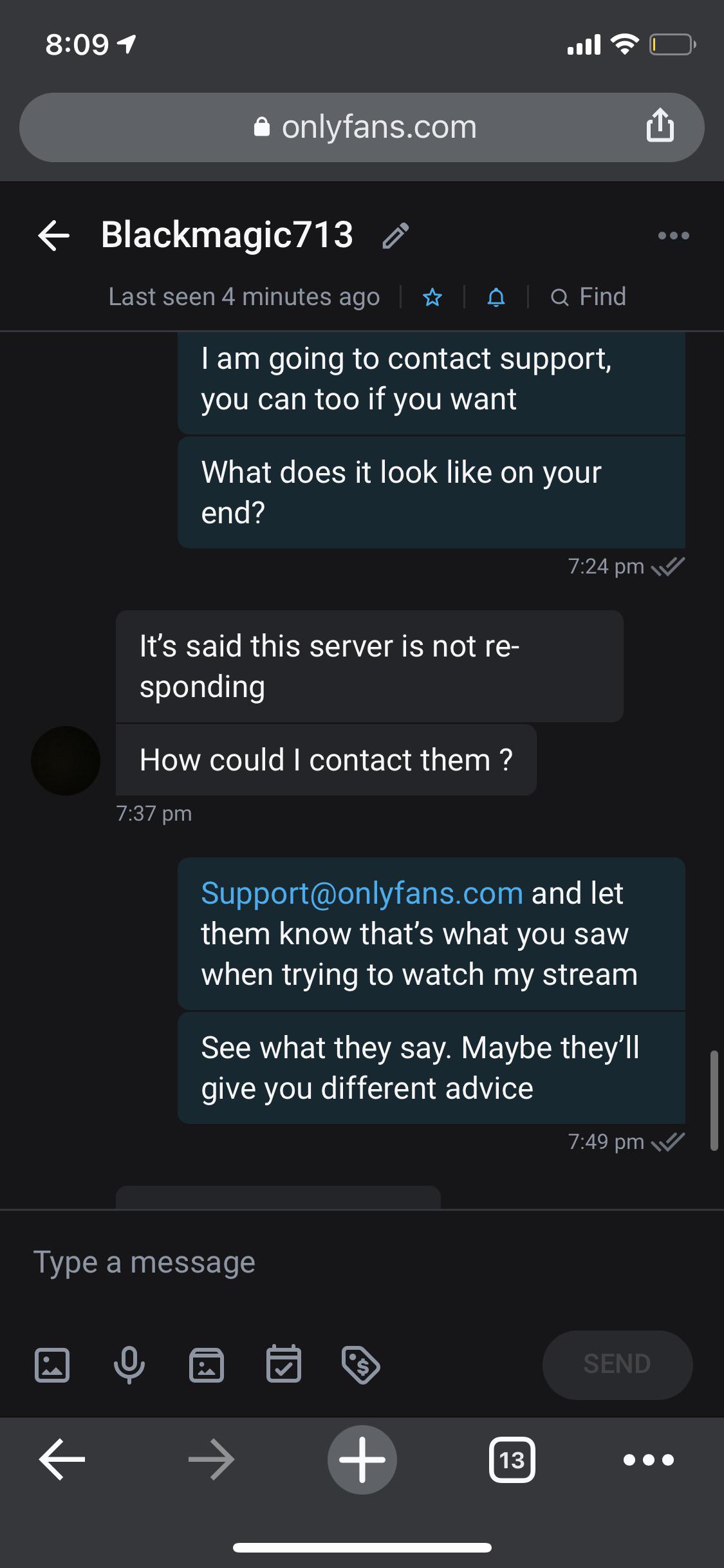 No fans are to load livestream, they all get OF error window “this