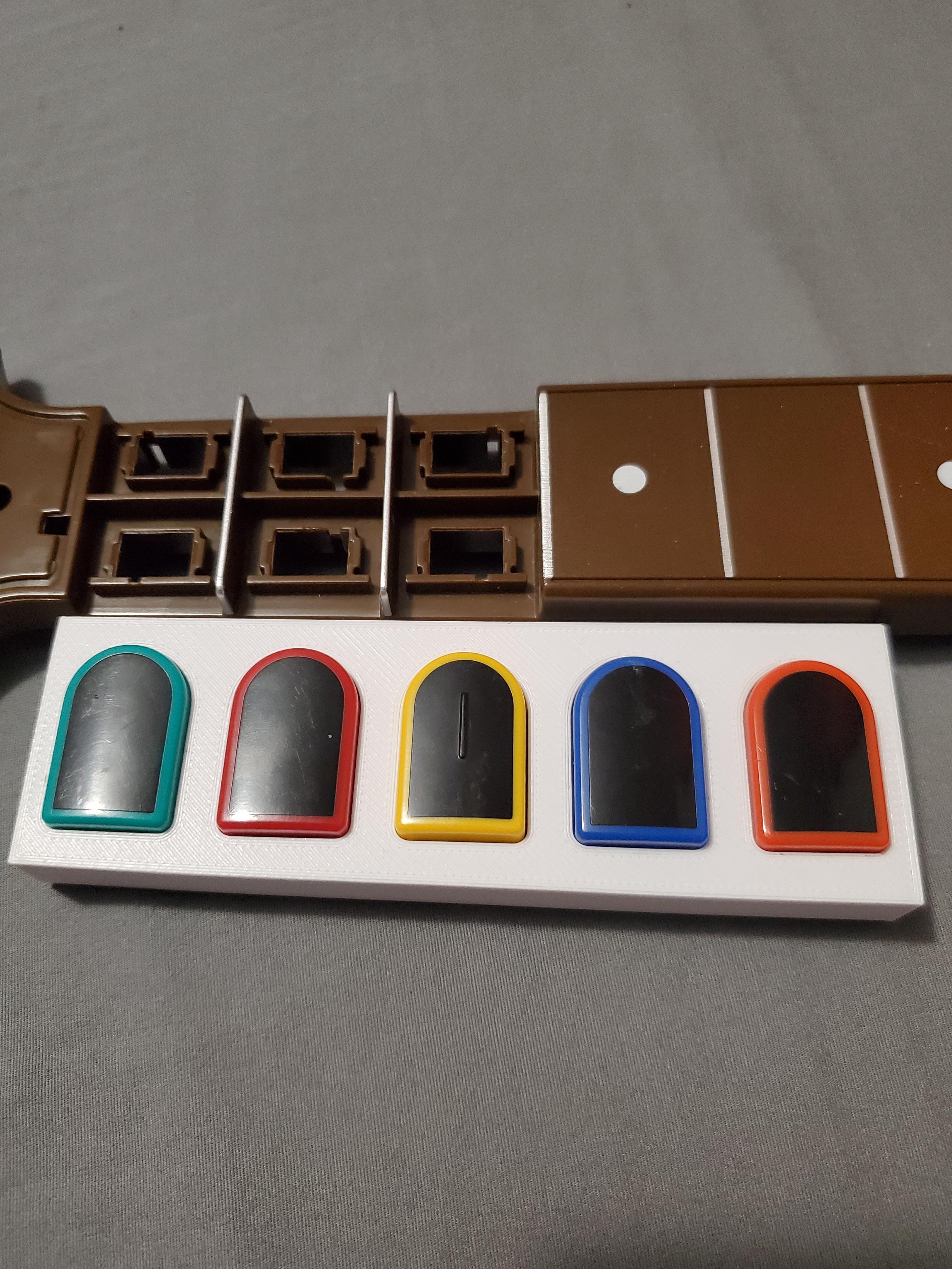 Turning my guitar hero live guitar into a mechanical 5 button arduino