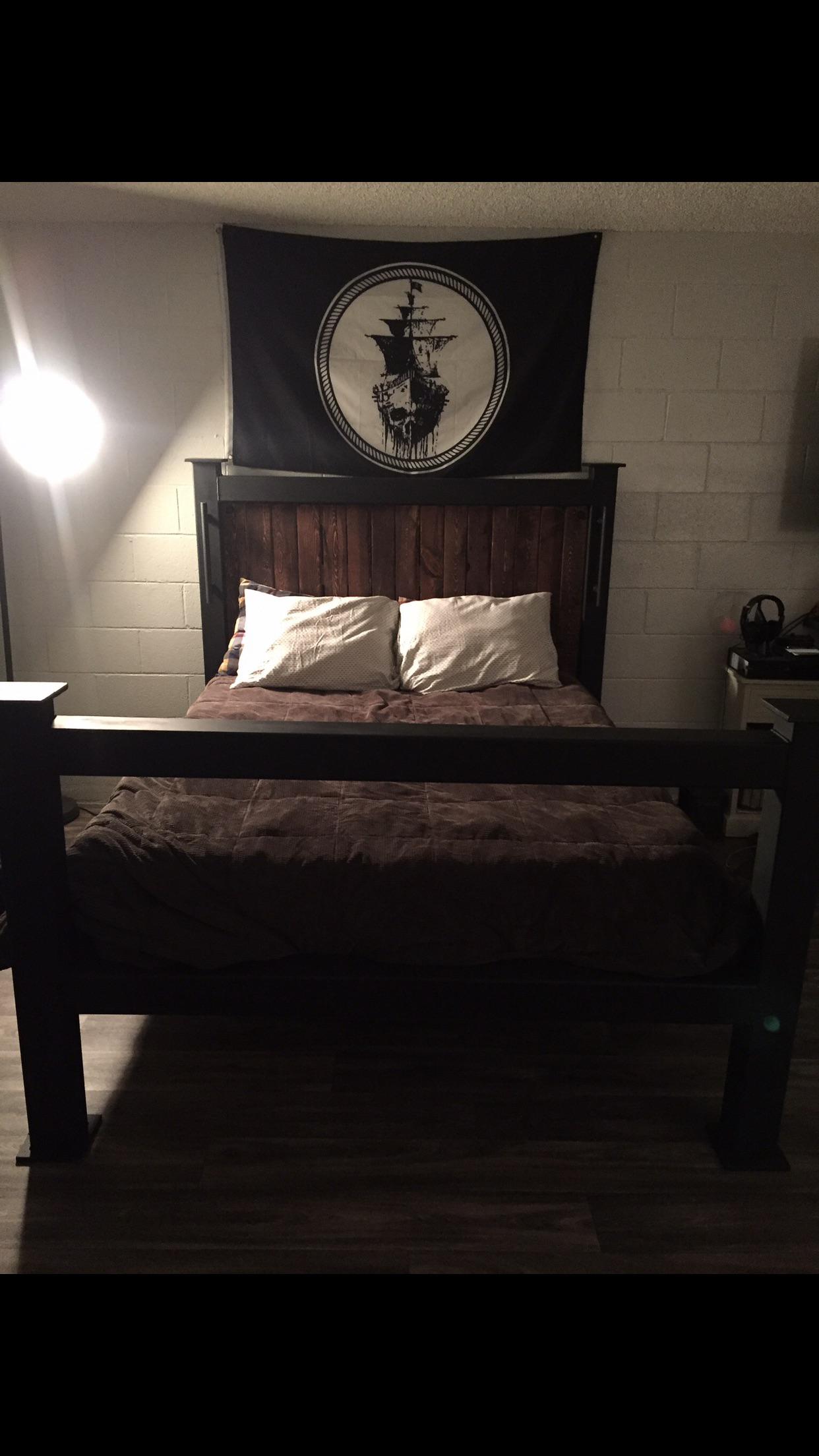 Girlfriend was tired of a mattress on the floor. Thought I’d put my new