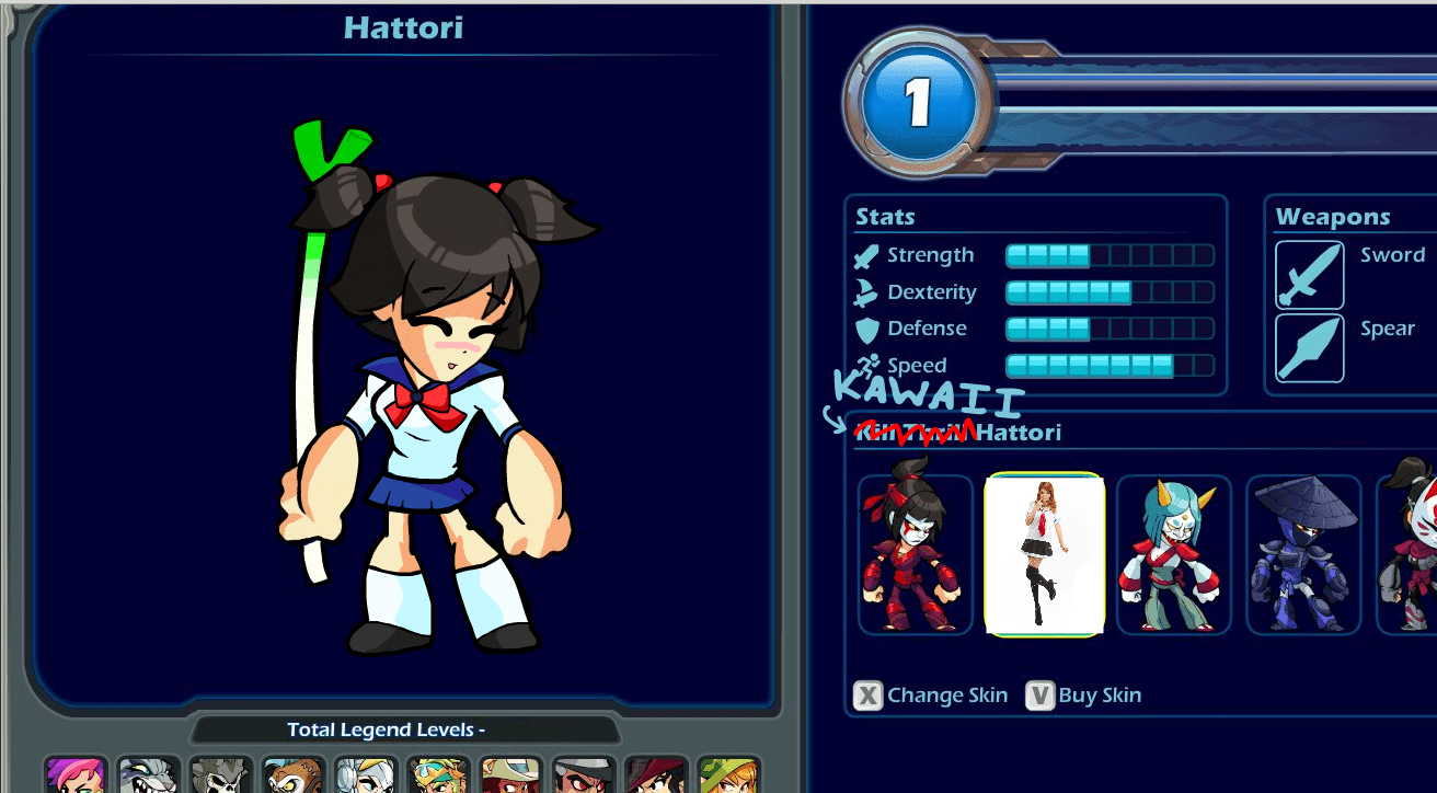 Custom Hattori skin (My first Brawlhalla fan art) r/Brawlhalla