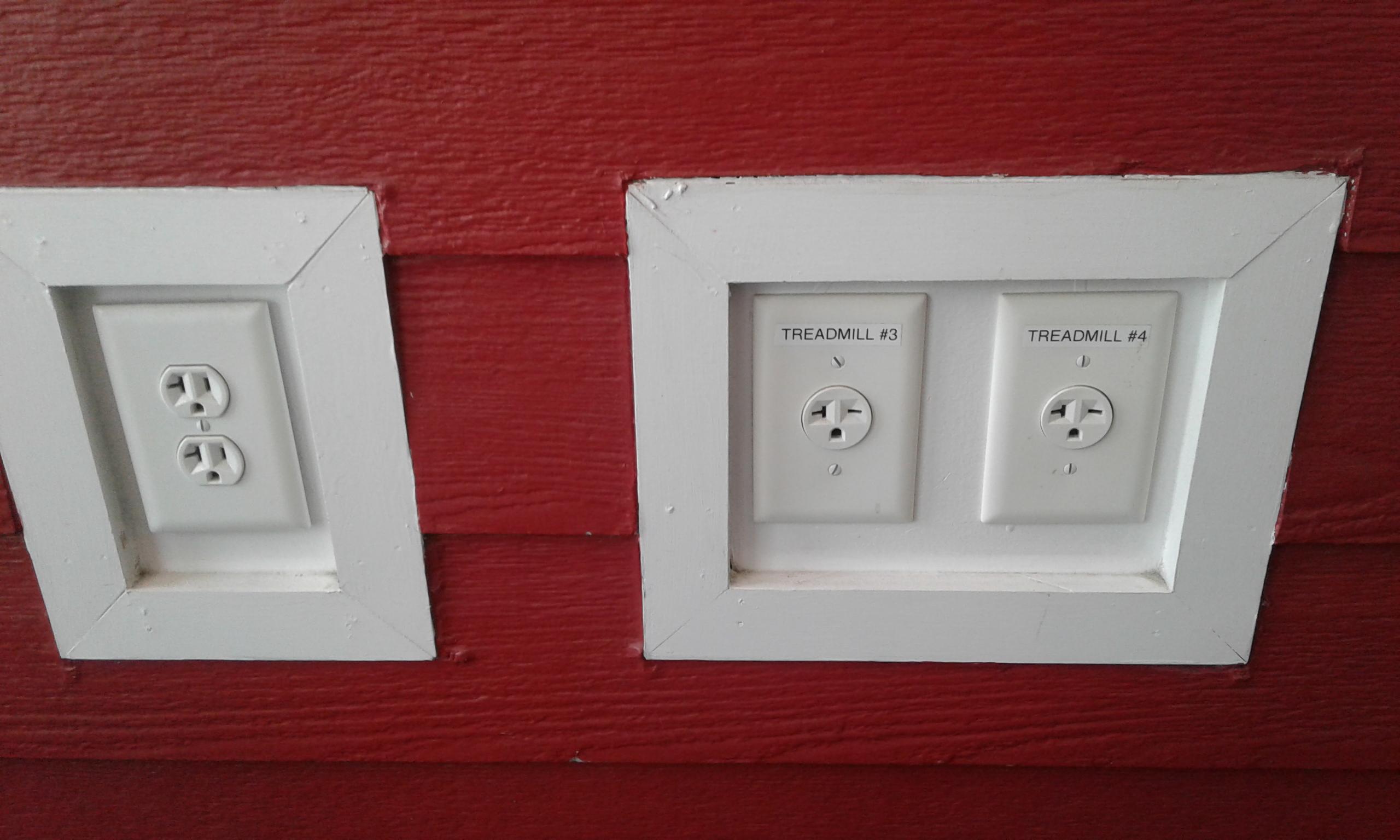 Gym I go to has different types of outlets in the walls r