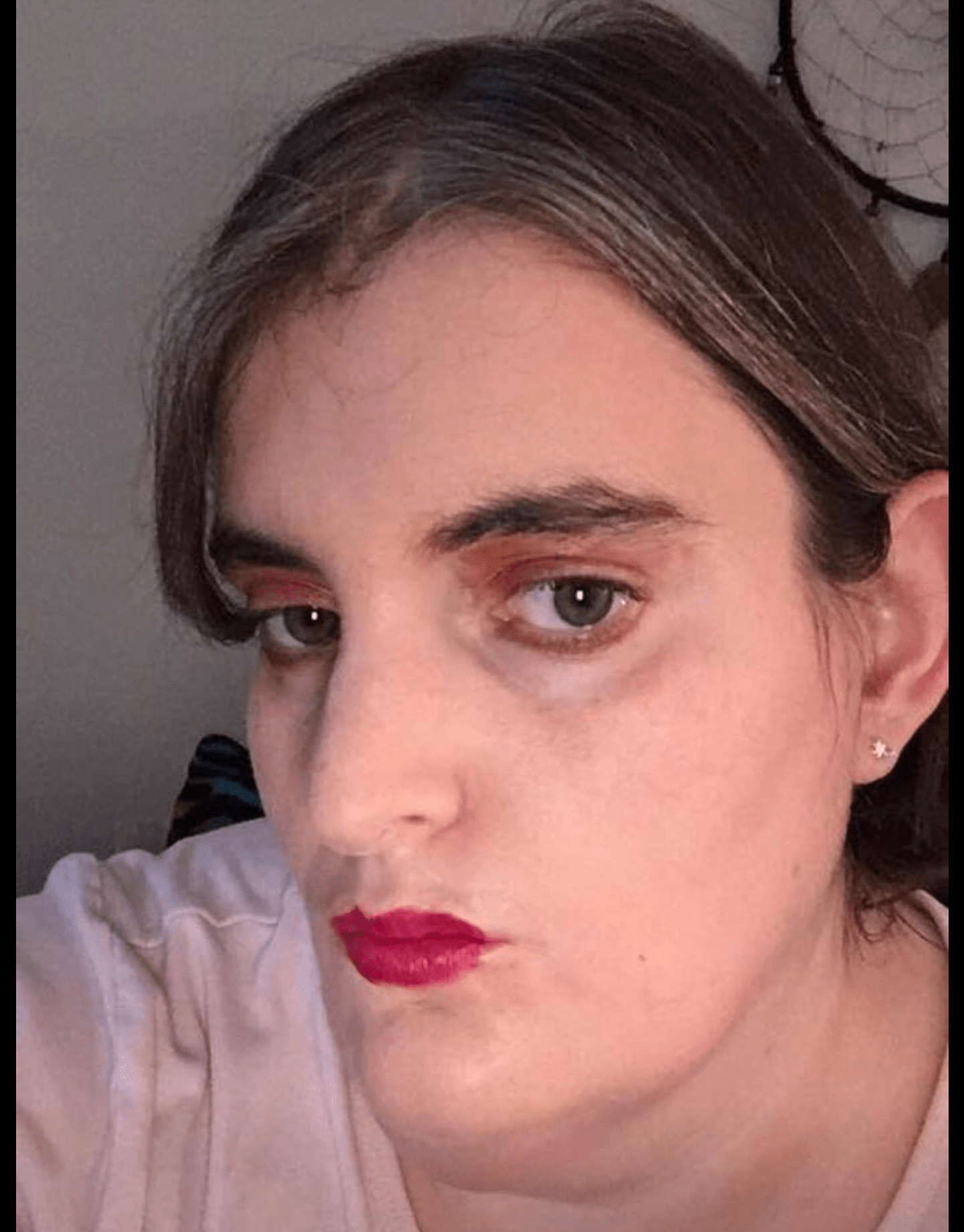 Some lady selling makeup on Facebook again. r/awfuleyebrows