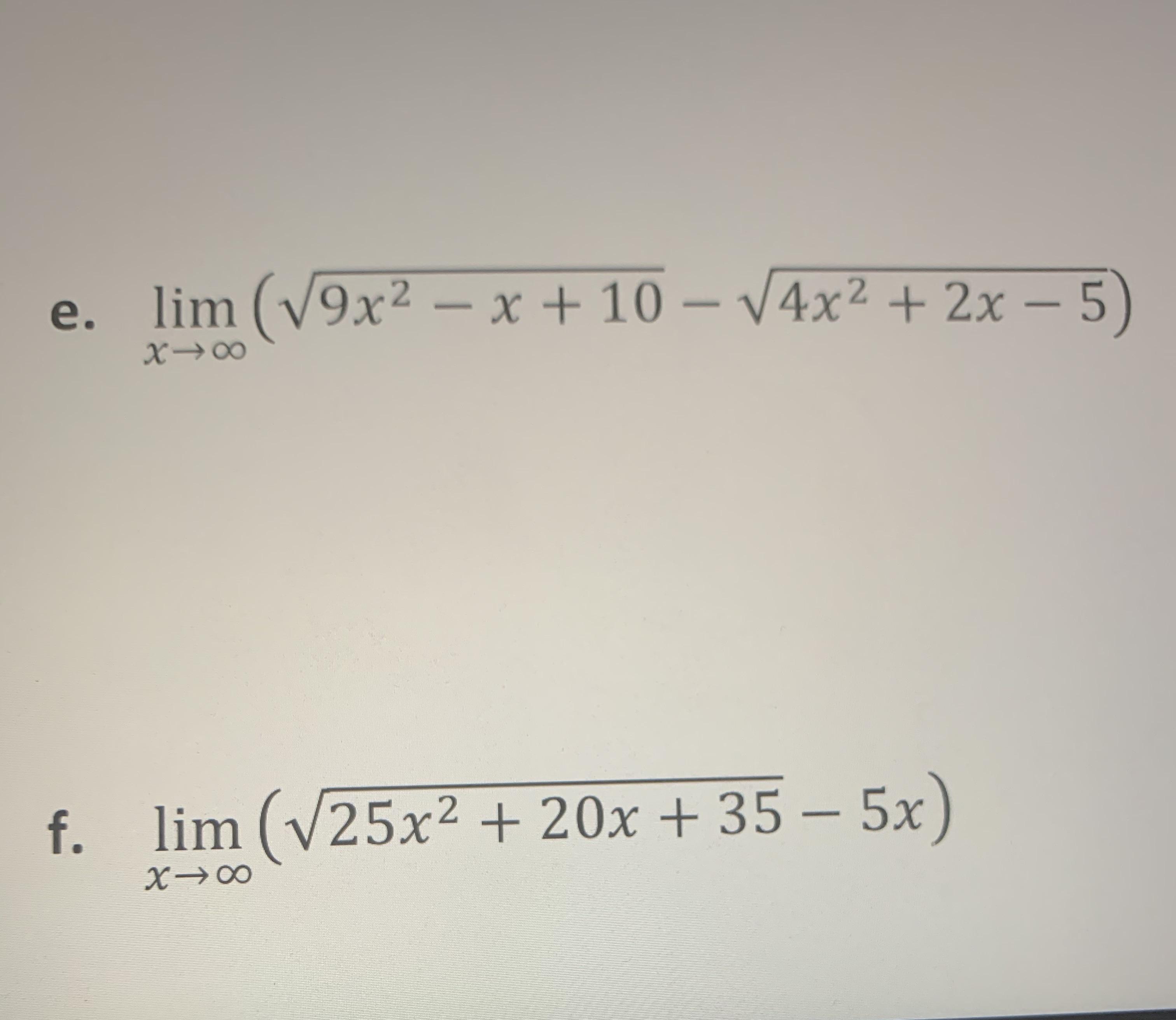 [Calculus 1 Limits] how to solve questions with square root square
