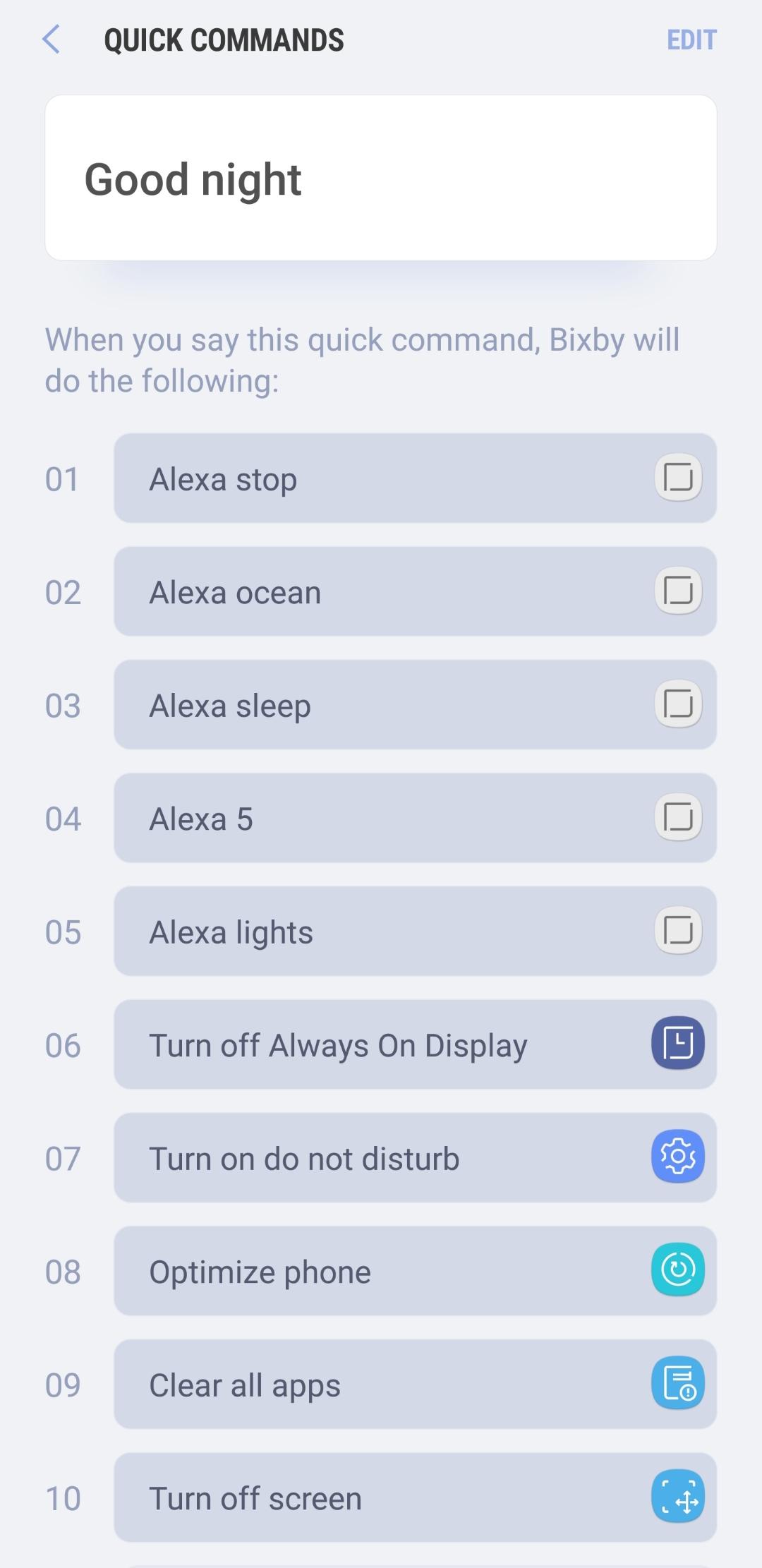 Use Bixby's Quick Commands and Custom Chat to Trigger Multiple Alexa