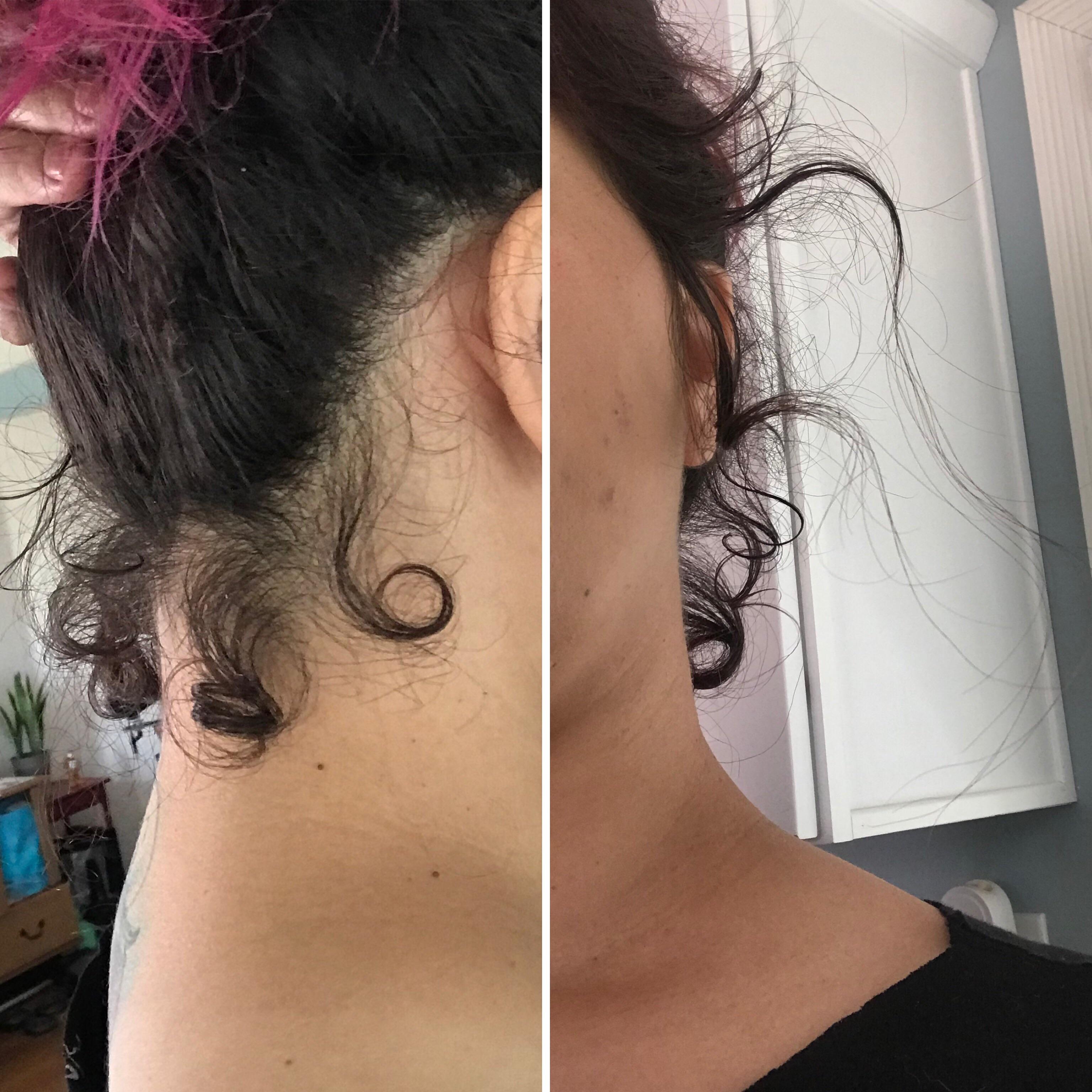 Regrowth from my post partum hair loss! Considering a big chop. Routine