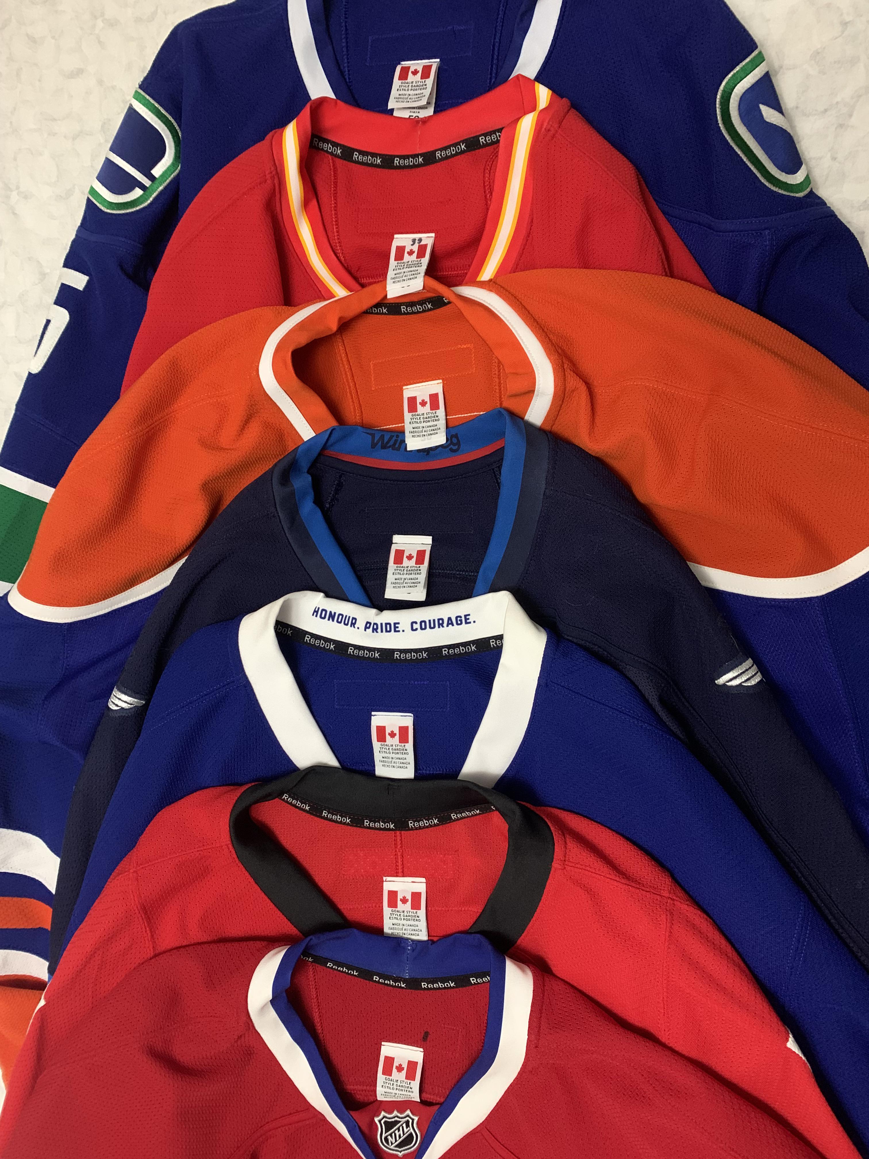 Goal = GI/GW Edge 2.0 dark goalie jerseys for each