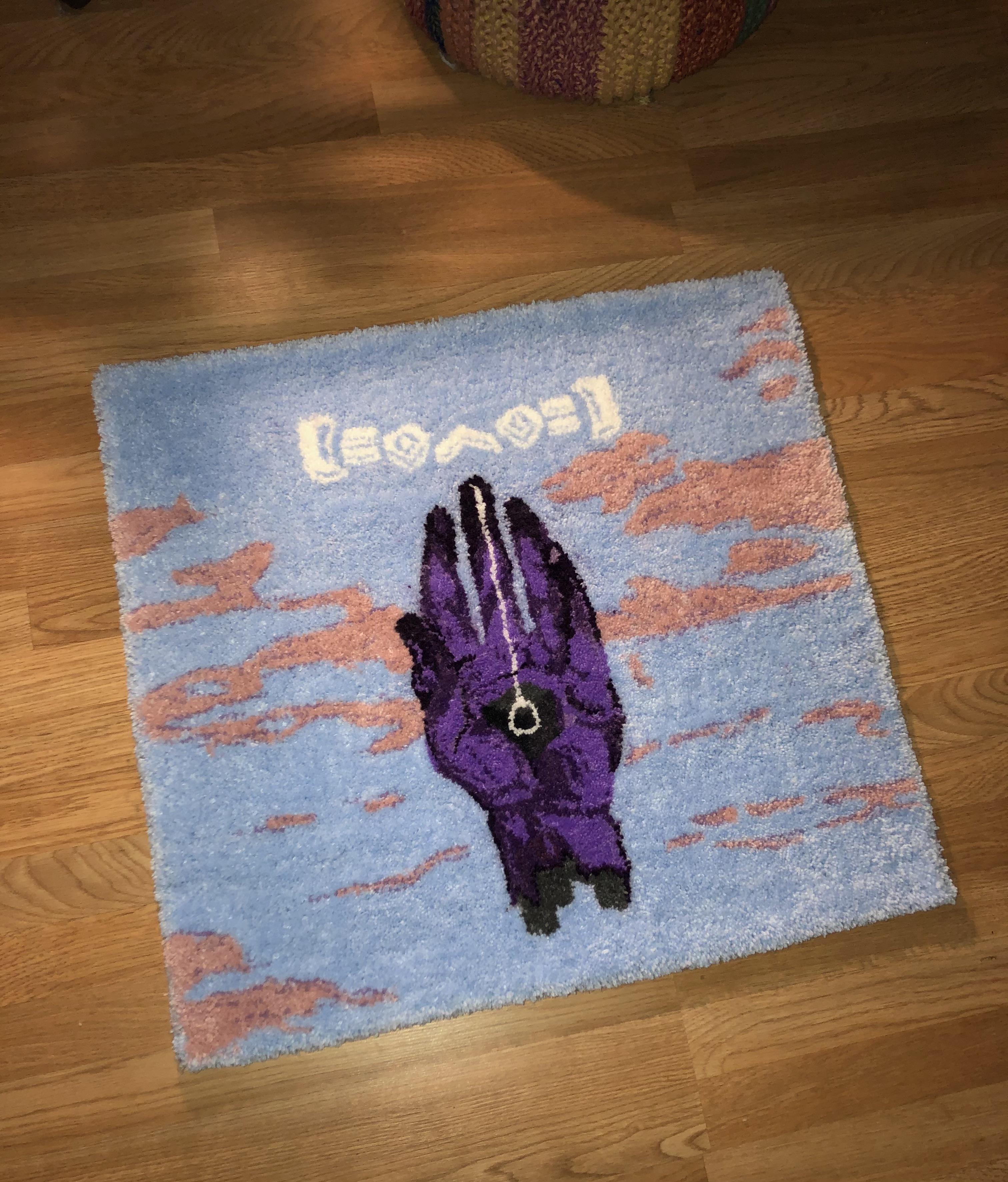 Back again with a Porter Robinson Worlds rug I made r/AlbumArtPorn