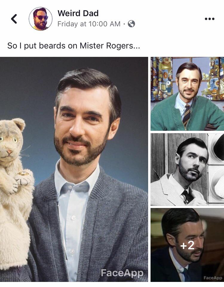 Thanks, I love Mister Rogers with a beard. r/TILI
