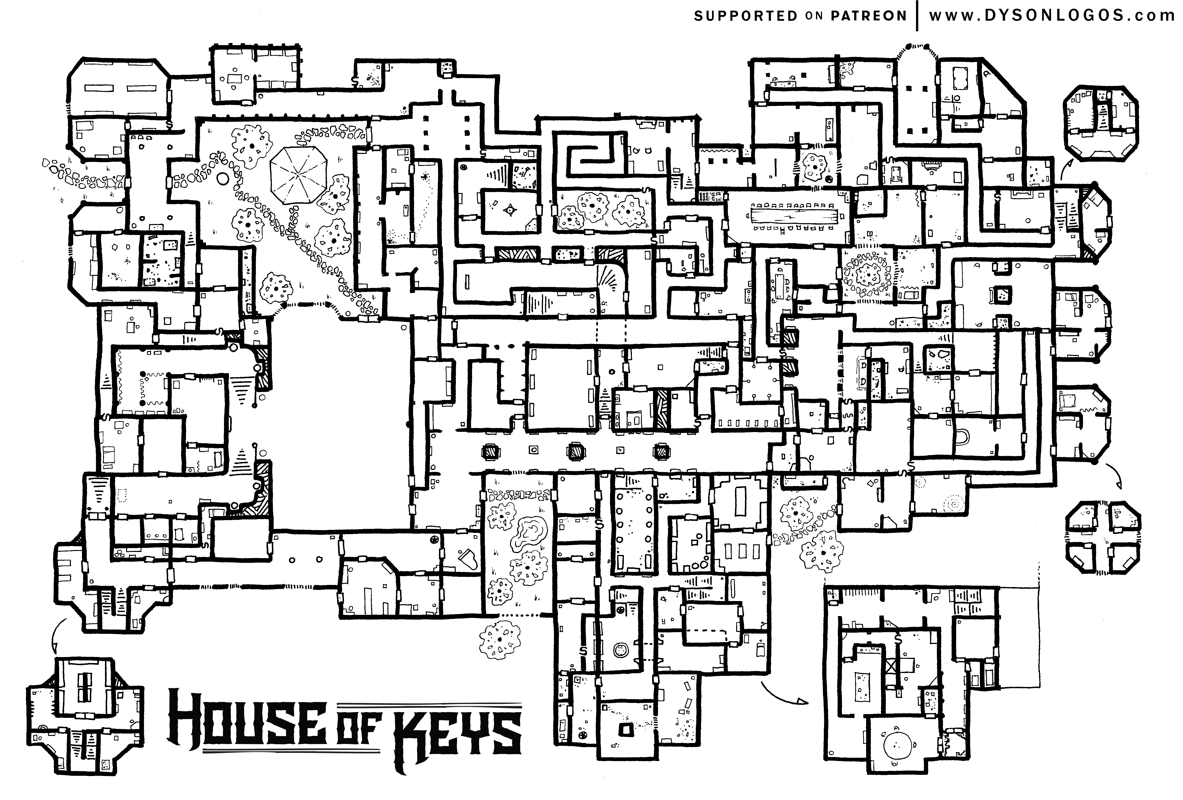 House of Keys Ground Floor r/dndmaps