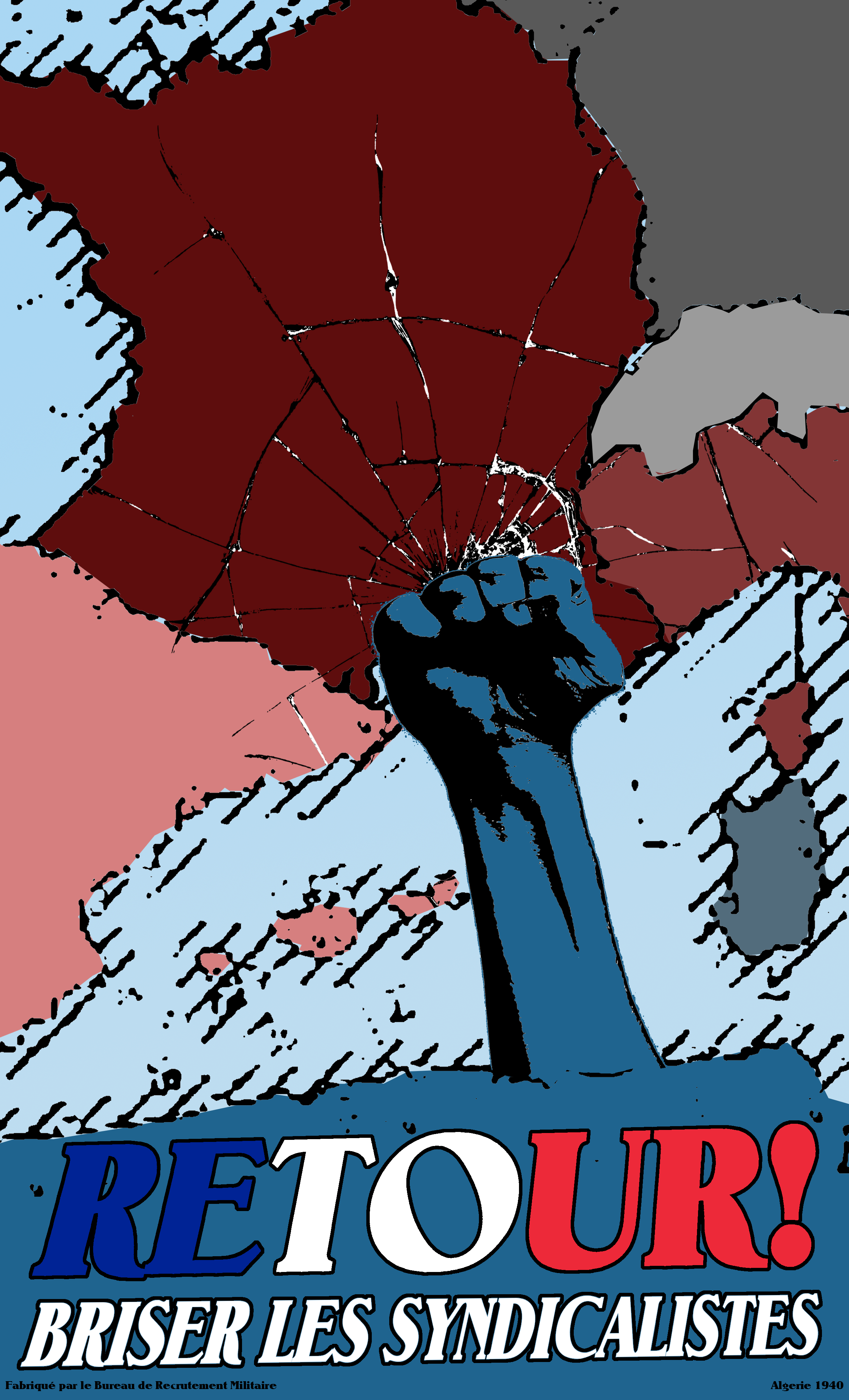 National French Poster supporting military recruitment in preparation