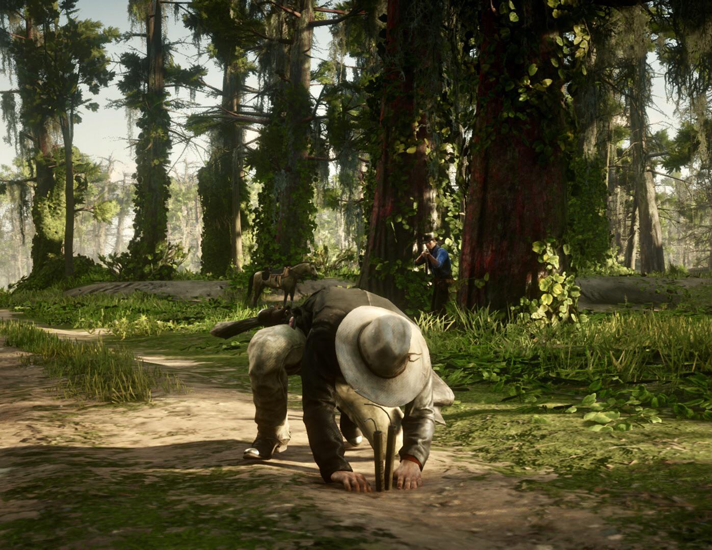 Arthur is hunting the legendary rat. r/RDR2