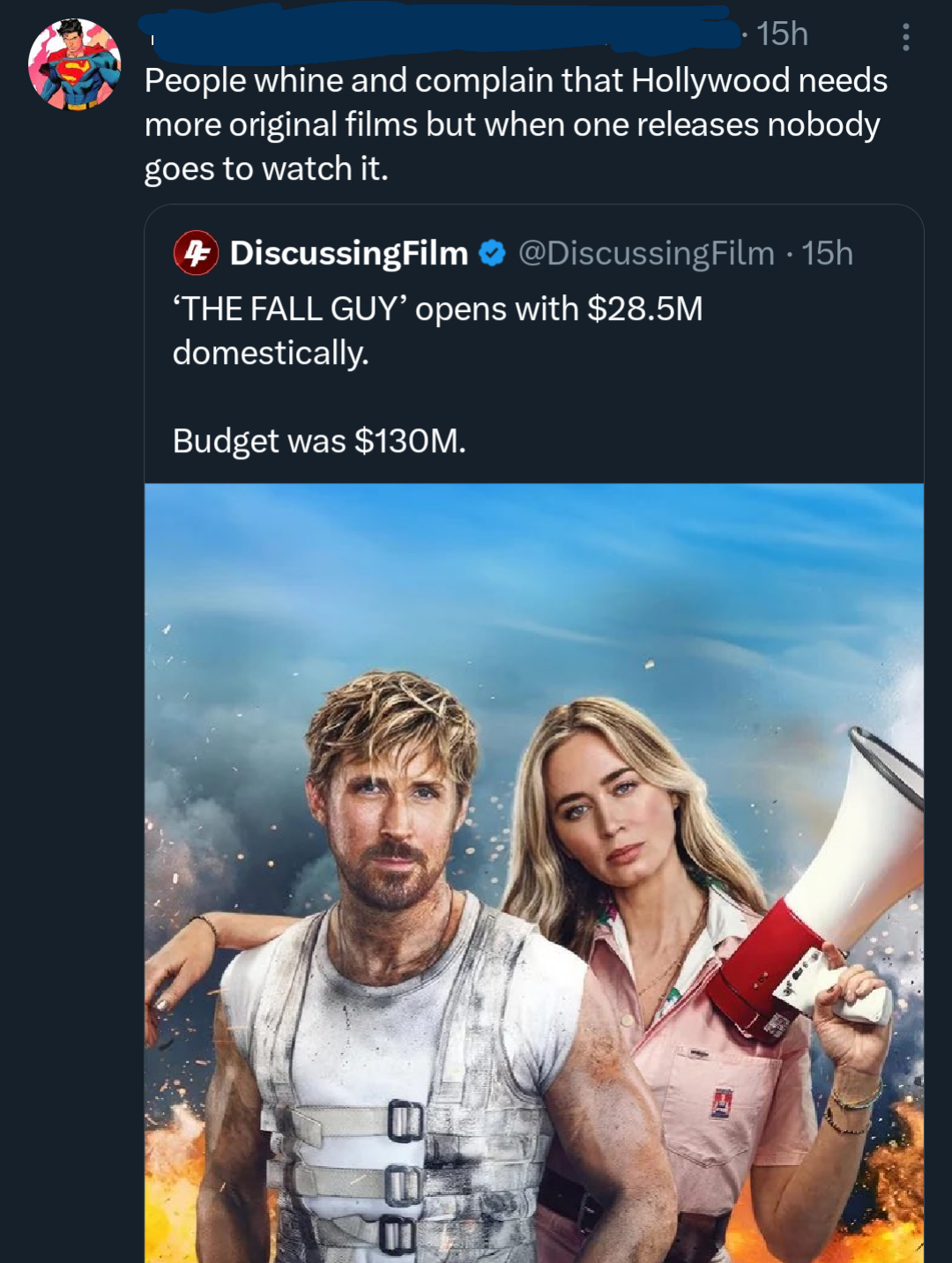 The Fall Guy (2024) is a film based on an 80s TV Show. This image is a