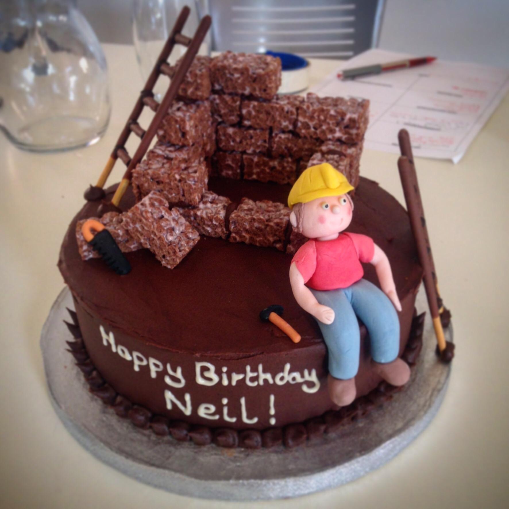 A seriously chocolaty birthday cake for a property developer/builder
