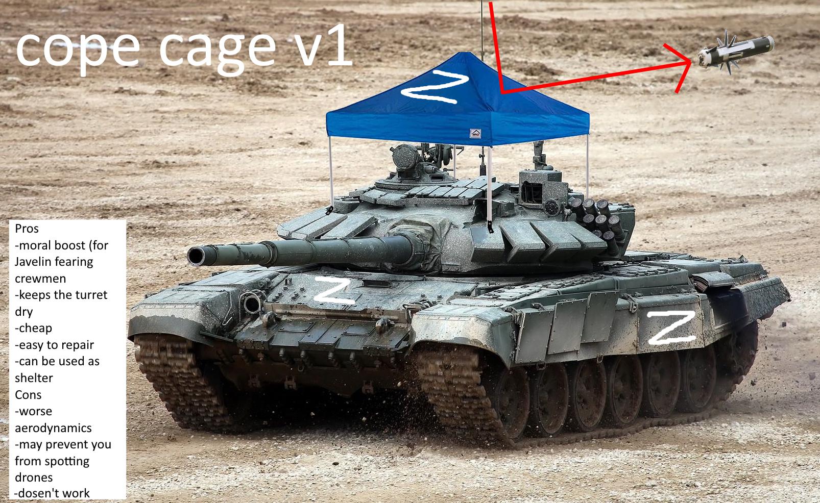 Russia's new hightech Javelin defense system the cope cage v1 r