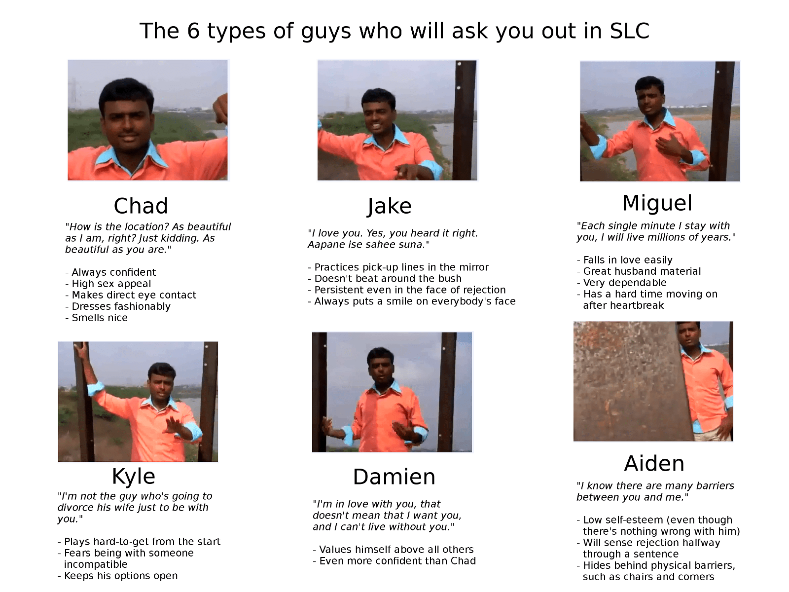 The 6 types of guys who will ask you out in SLC r/uwaterloo