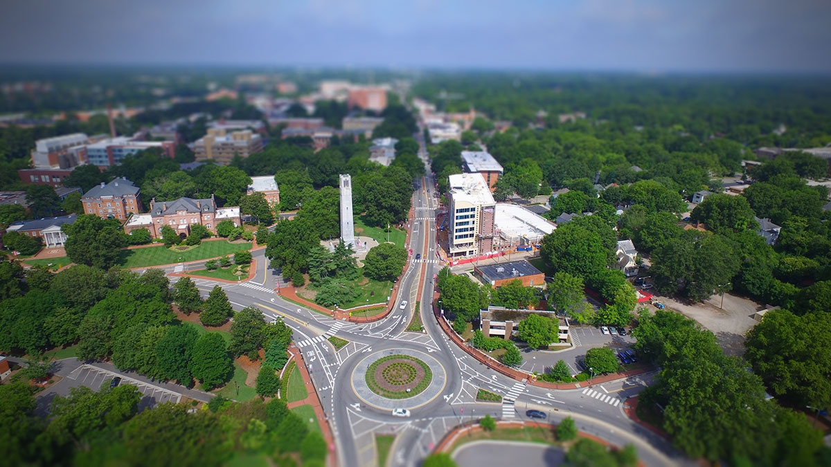 Hillsborough Street and NC State University Campus in Raleigh, North Carolina r/tiltshift