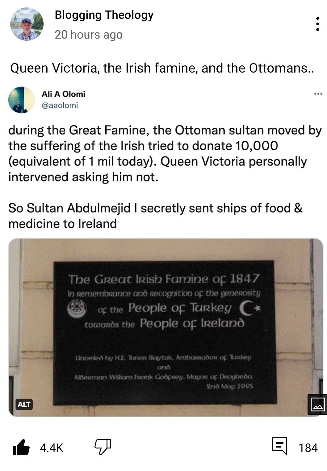 Queen Victoria, the Irish famine and the Ottomans r/Damnthatsinteresting