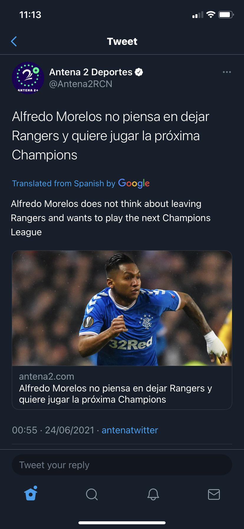 Morelos is here for the champions league according to Colombian media