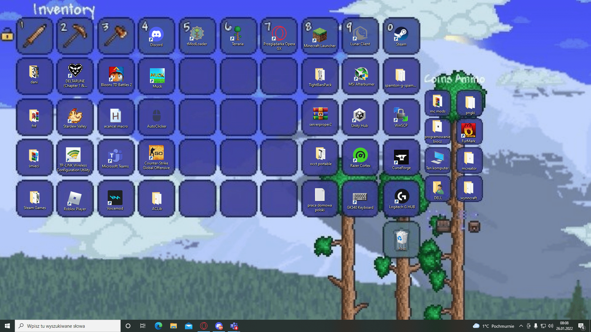 in response to the desktop organization post. this is actually my desktop, i didn't just make it