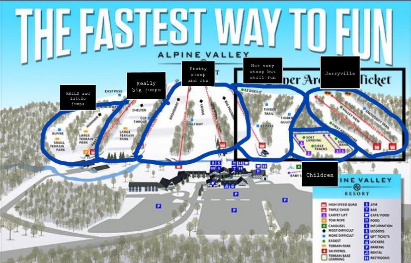 My honest map of Alpine Valley r/skiing
