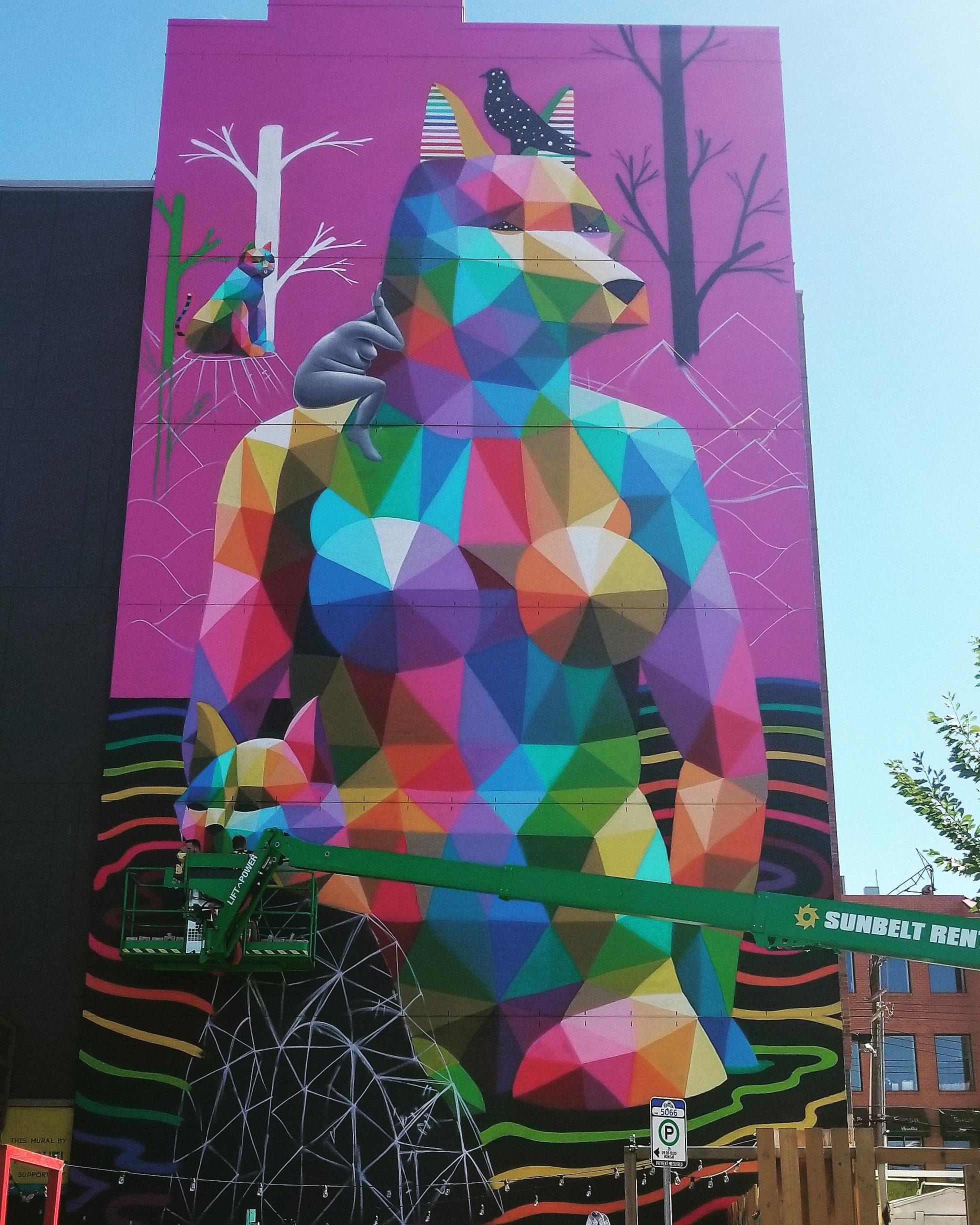 So maybe you guys like murals? This one is being done in my city