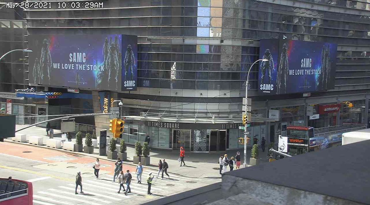 NYC Time Square Billboards. AMC We Love The Stock. WSBdegenerates