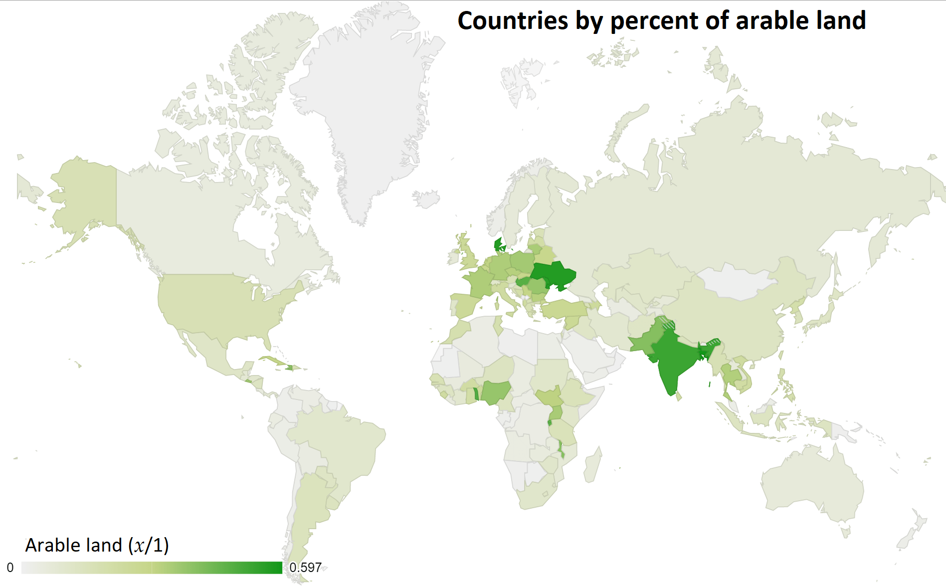 Countries by arable land (i.e., why Europe had time to take over the