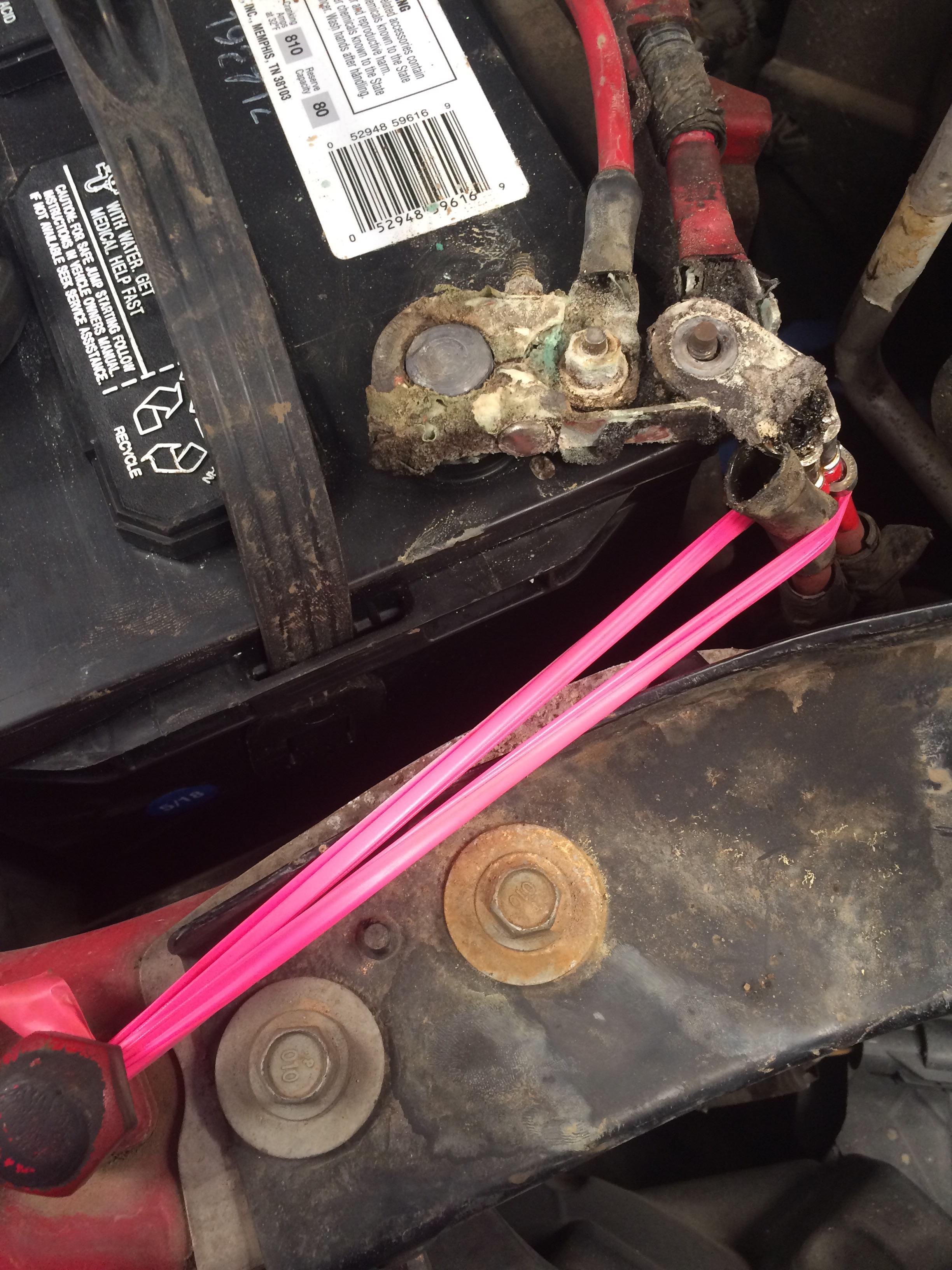 This is EXACTLY how you keep your battery cables connected! r