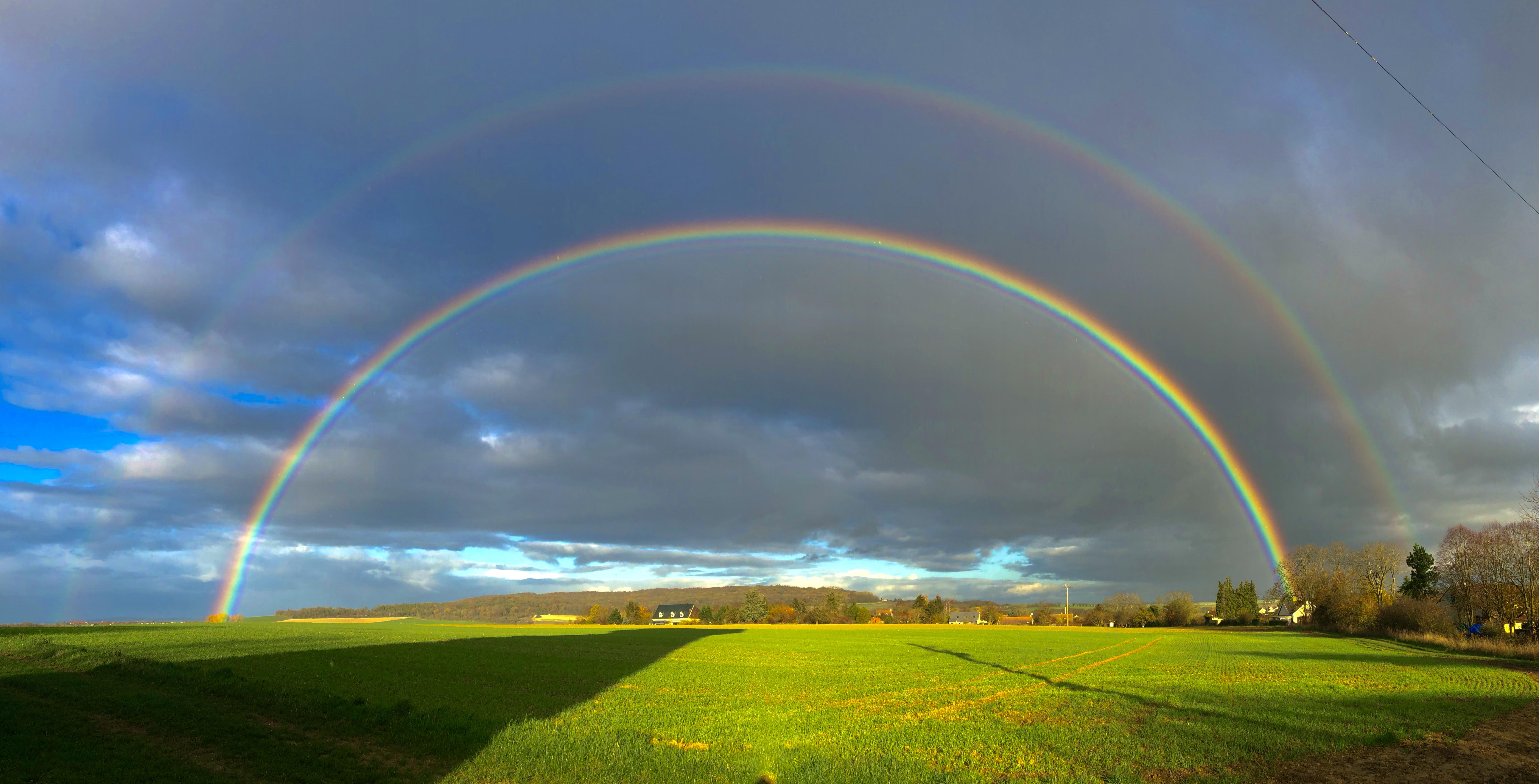 Double rainbow in eastern France r/WeatherPorn
