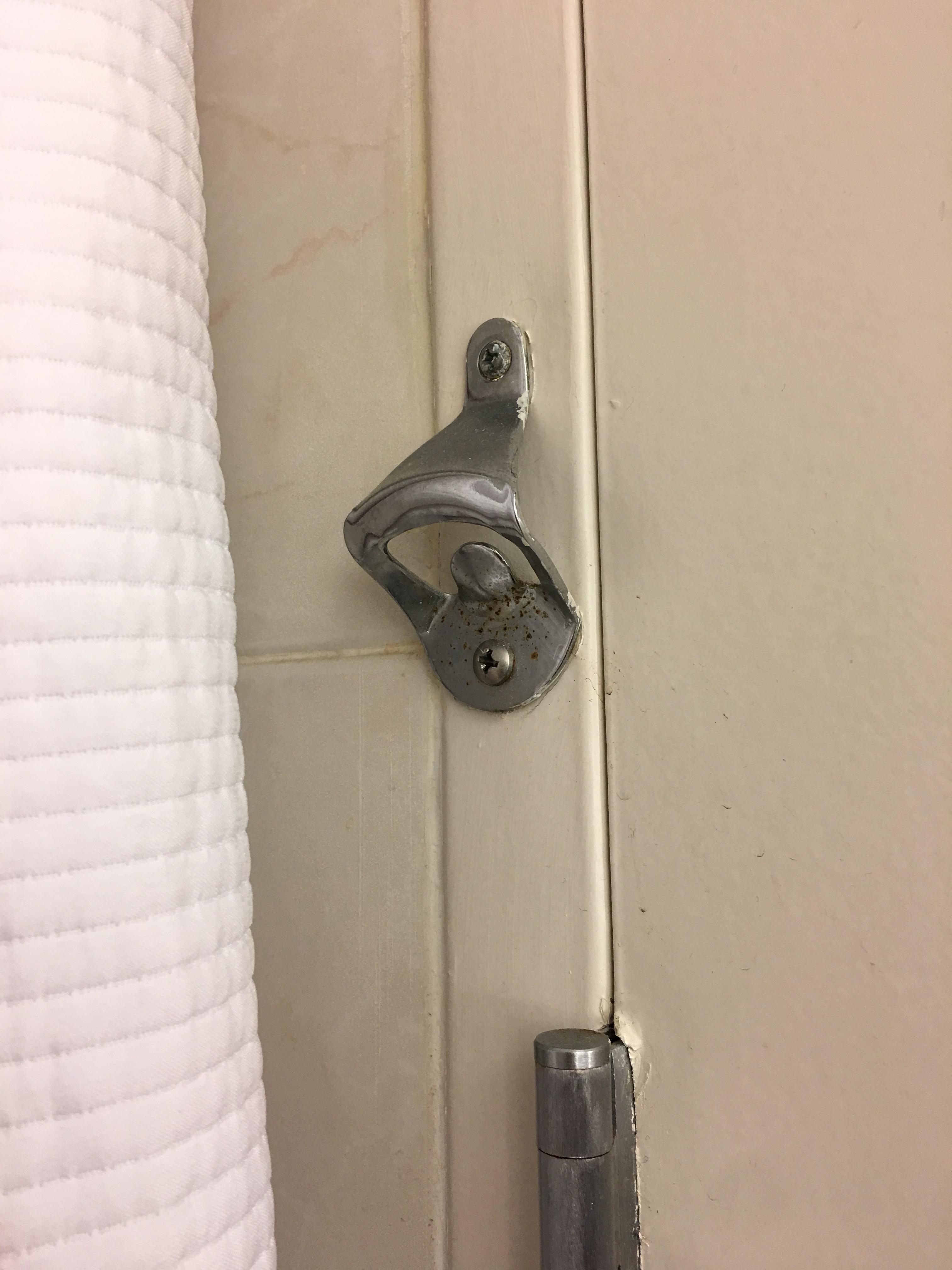 So, there's a bottle opener in my hotel room bathroom... r/mildlyinteresting