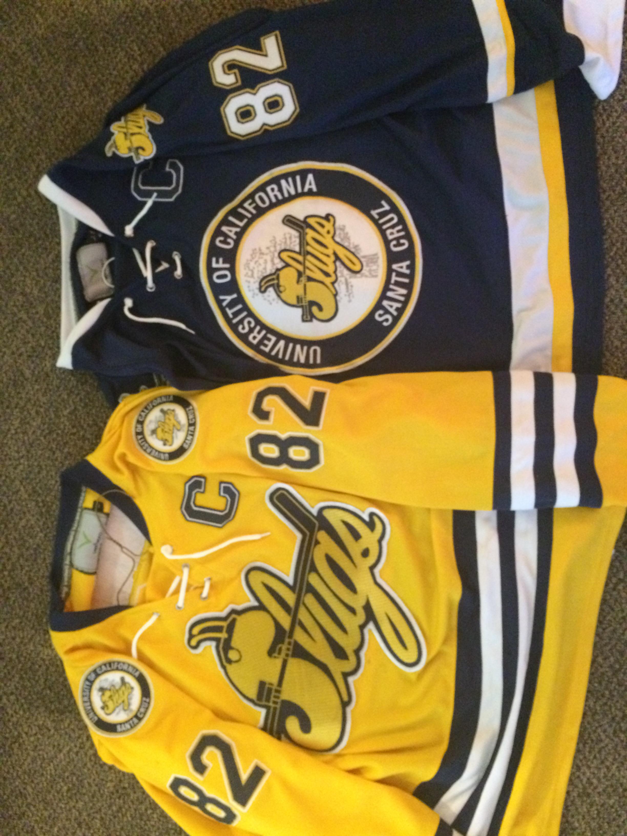 UC Santa Cruz Slugs Hockey Jerseys. This is our first year as a team