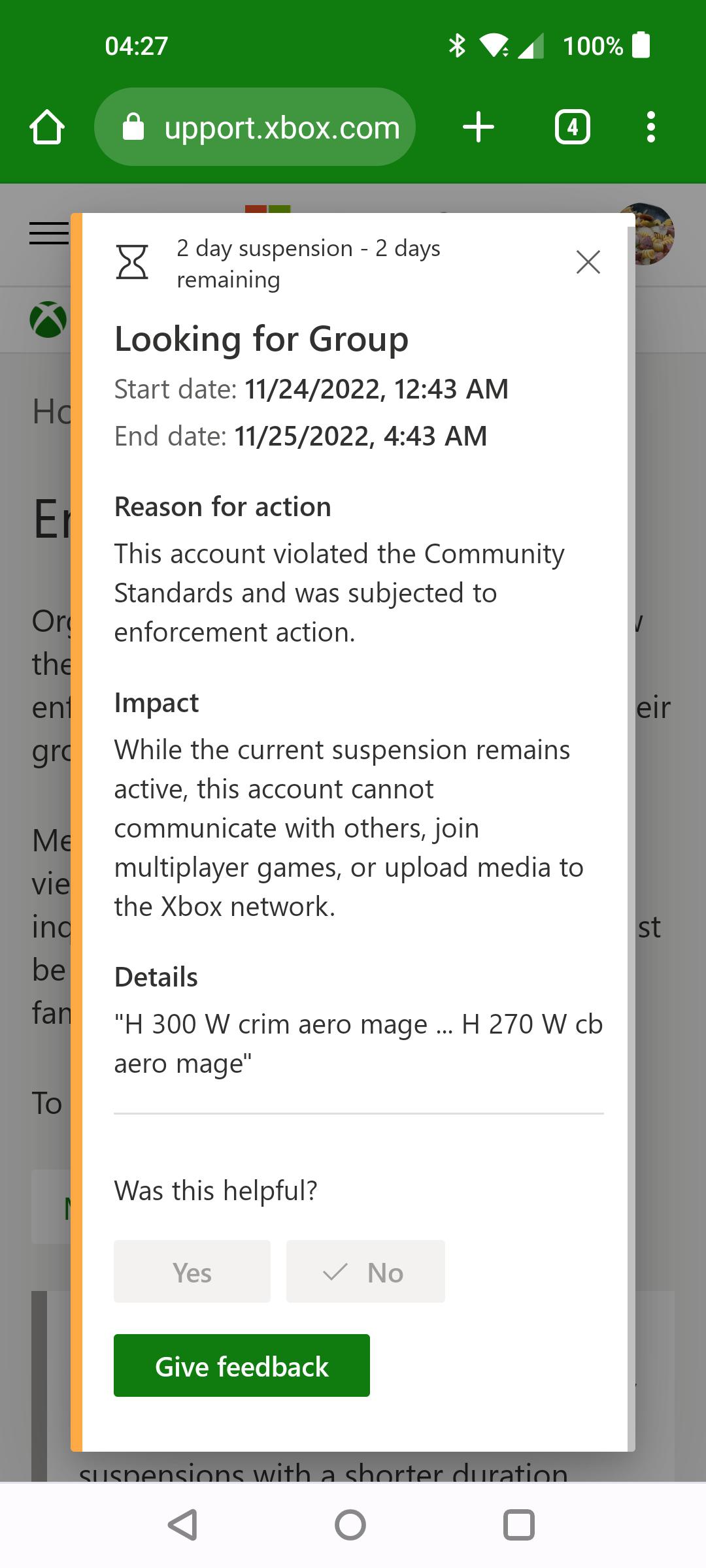why was i banned for this and why cant i appeal r/XboxSupport