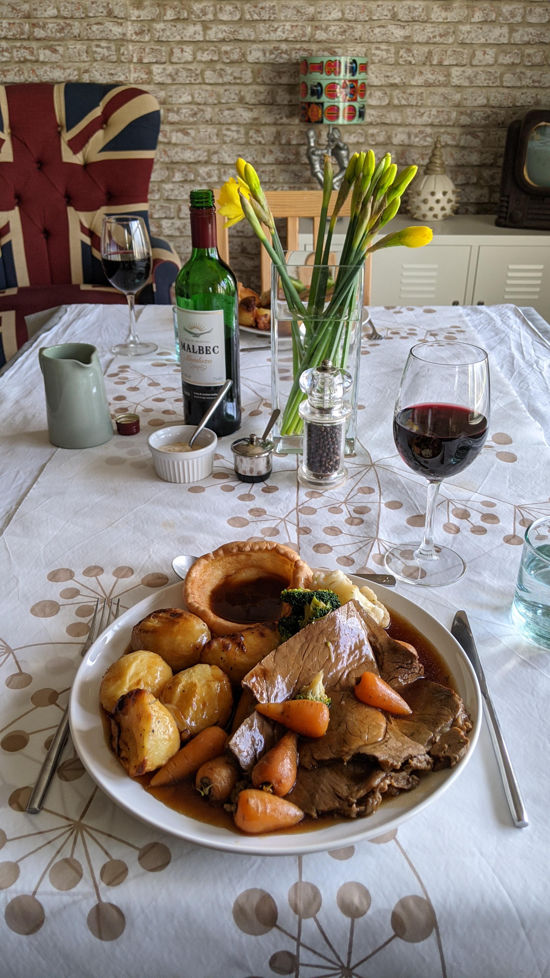 Sunday roast delivered to our door from the local pub r/UK_Food