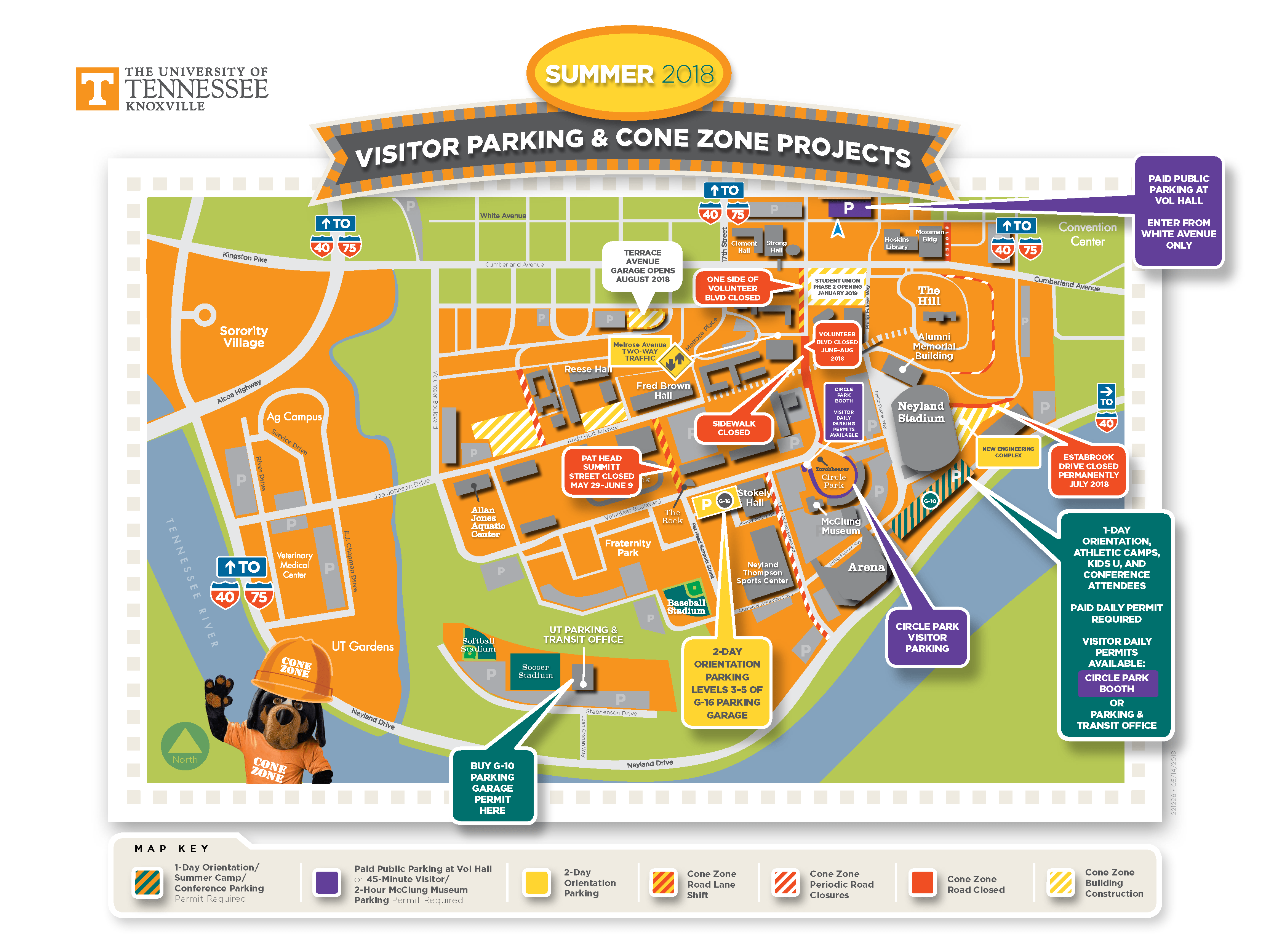 utk summer 2023 Summer Roads/Parking Info For Campus : R/Utk