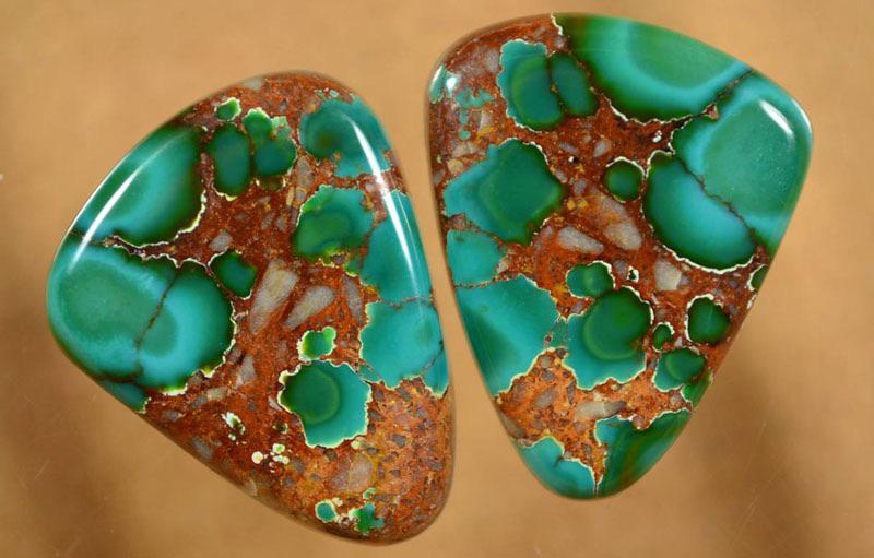 Natural Royston turquoise cabs. r/TurquoisePorn