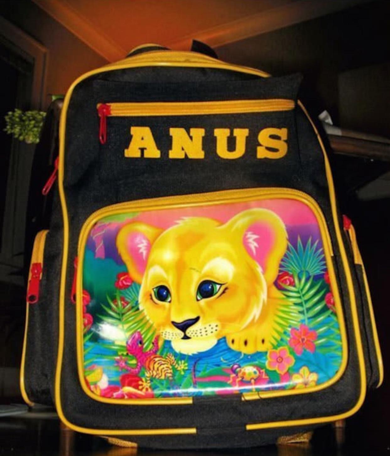 "Hey guys, we need some text for this backpack." "Oh, I know..." r