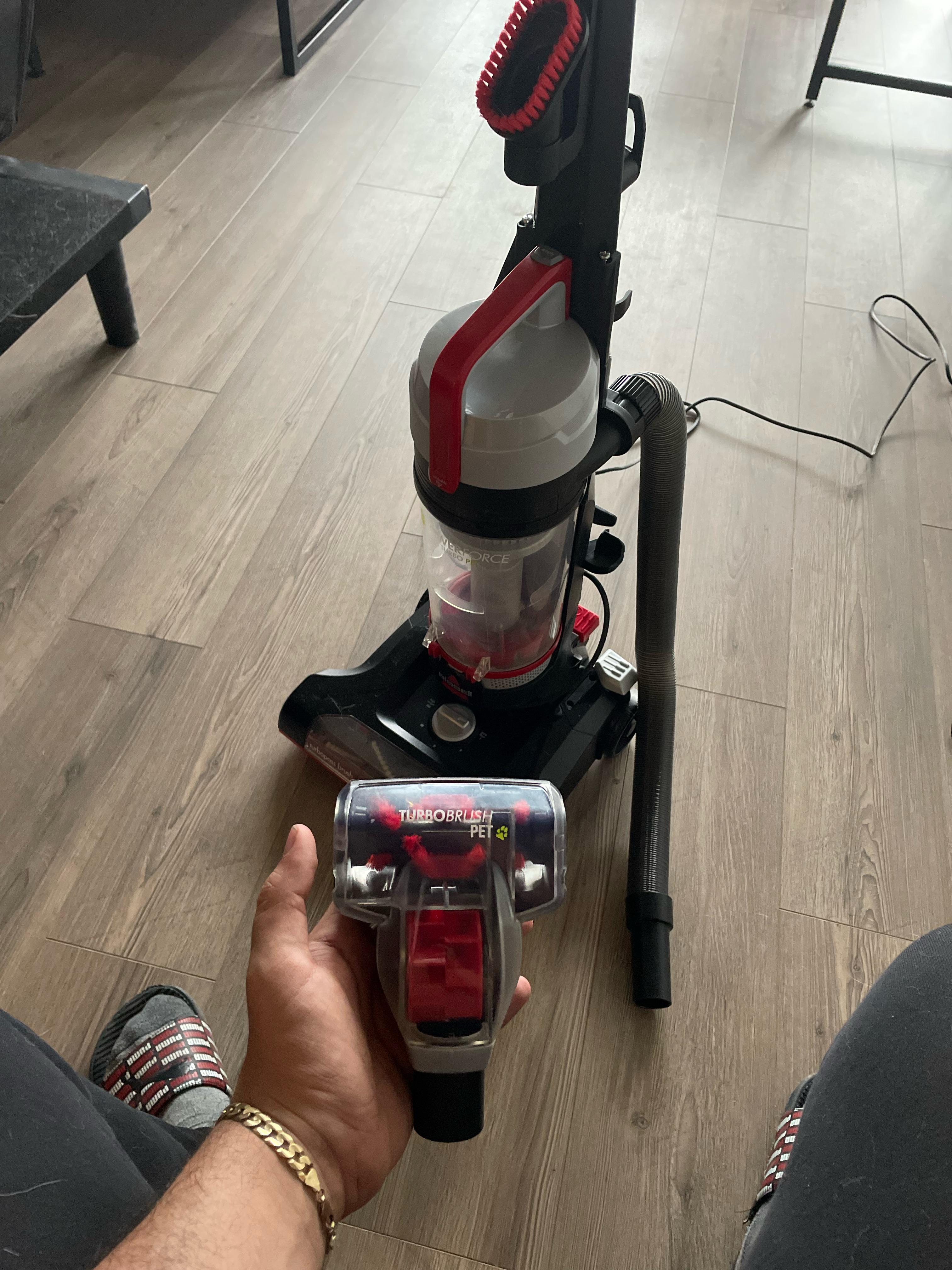 Turbo brush pet attachment wont spin. Brand new. I just got a bissell