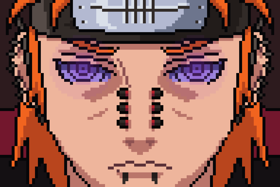 Pain (Naruto Shippuden) Pixel Art 64x96 r/PixelArt