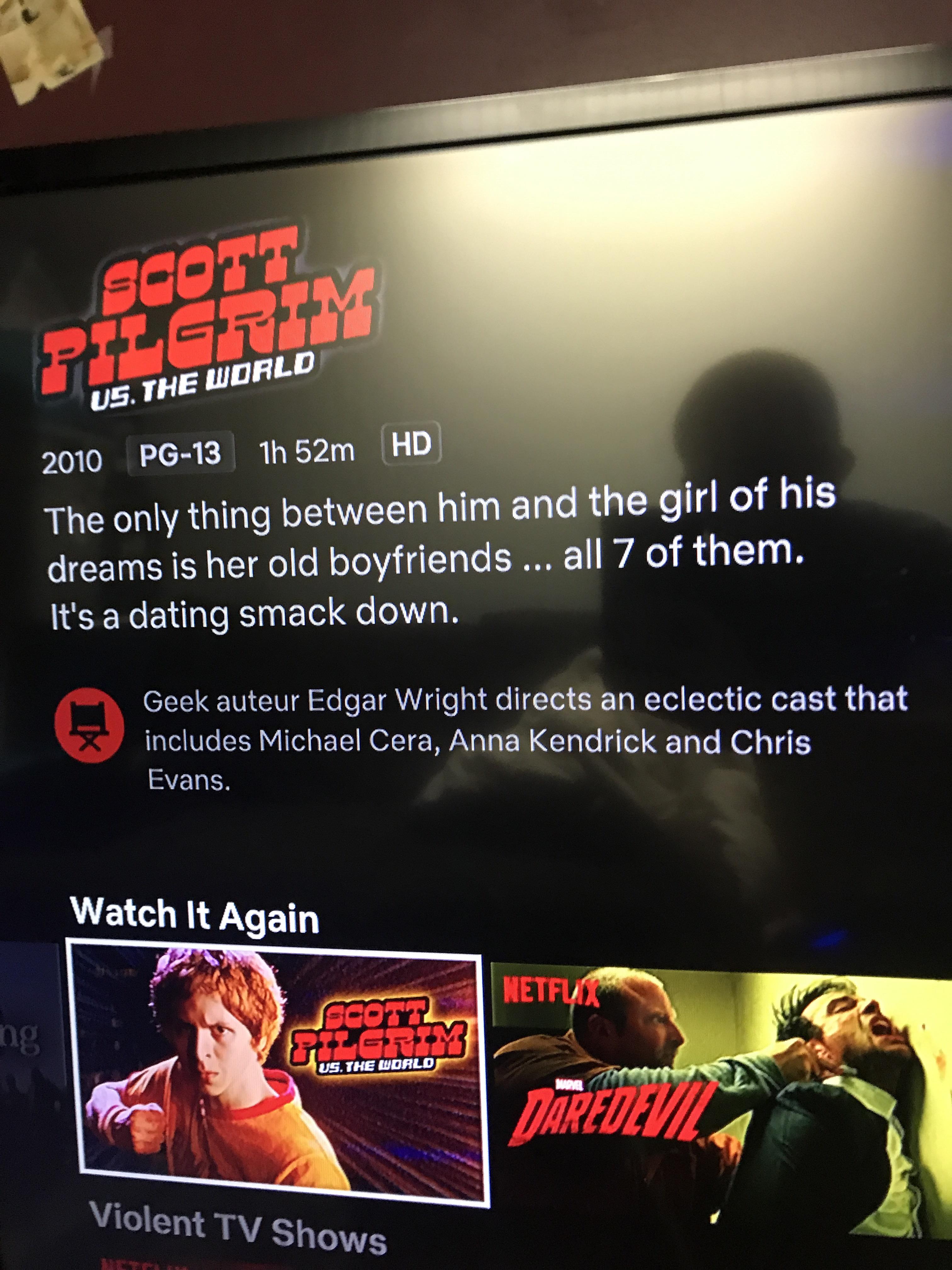 The Netflix description for Scott Pilgrim vs the World is wrong