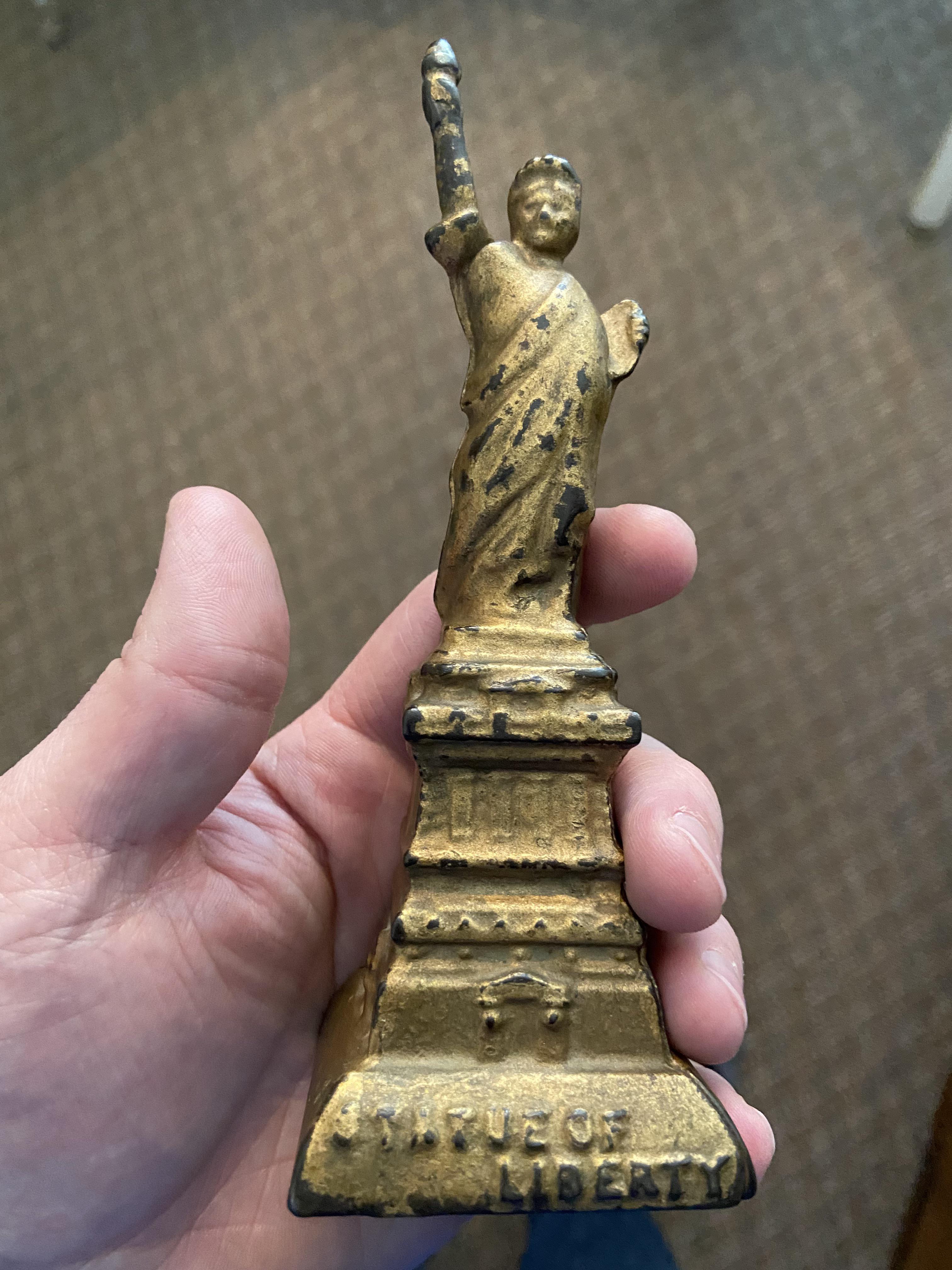 This old Statue of Liberty bank. r/mildlyinteresting