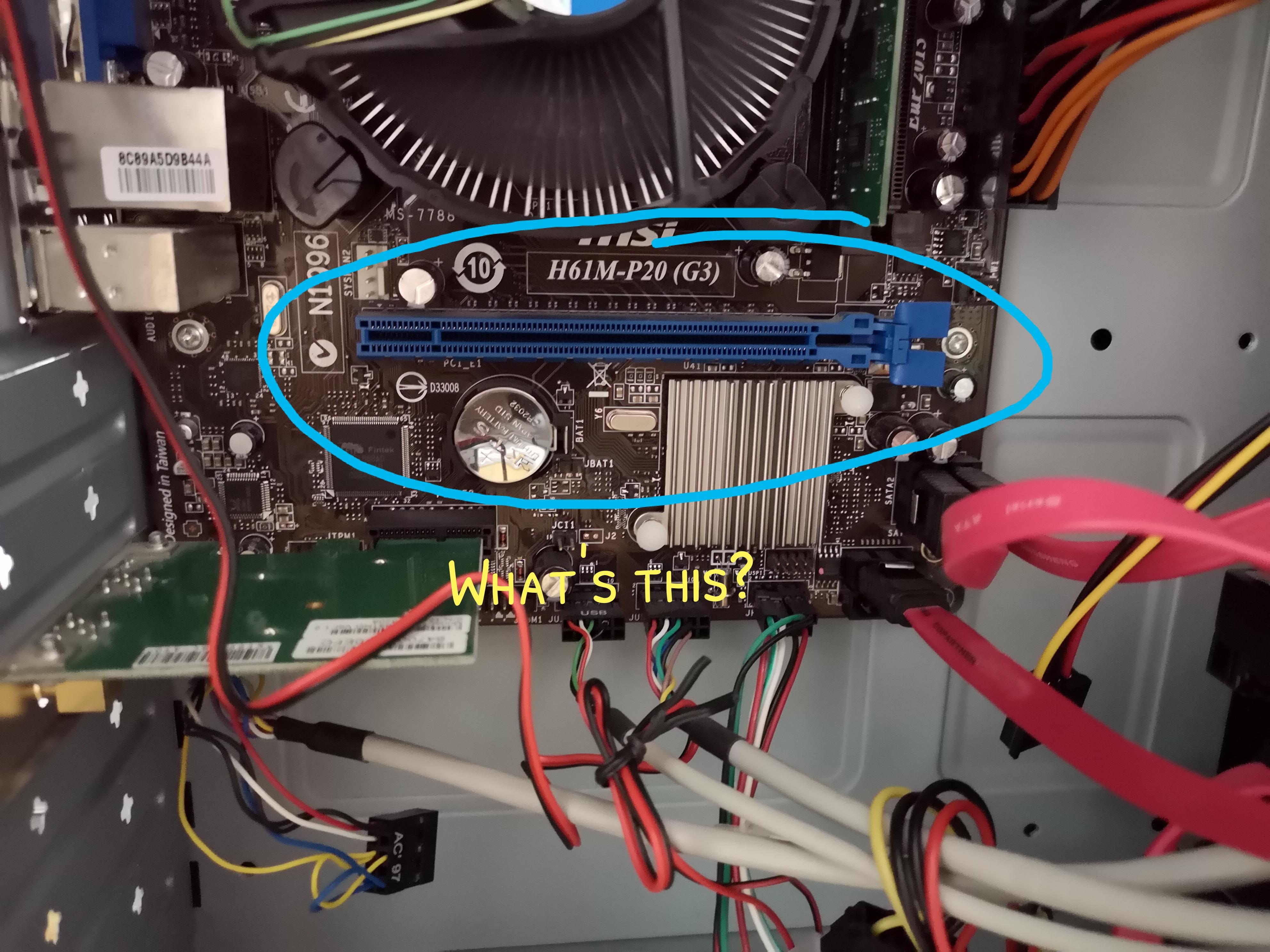 Does anyone know what this is on an old MSI motherboard in a couple year old PC?