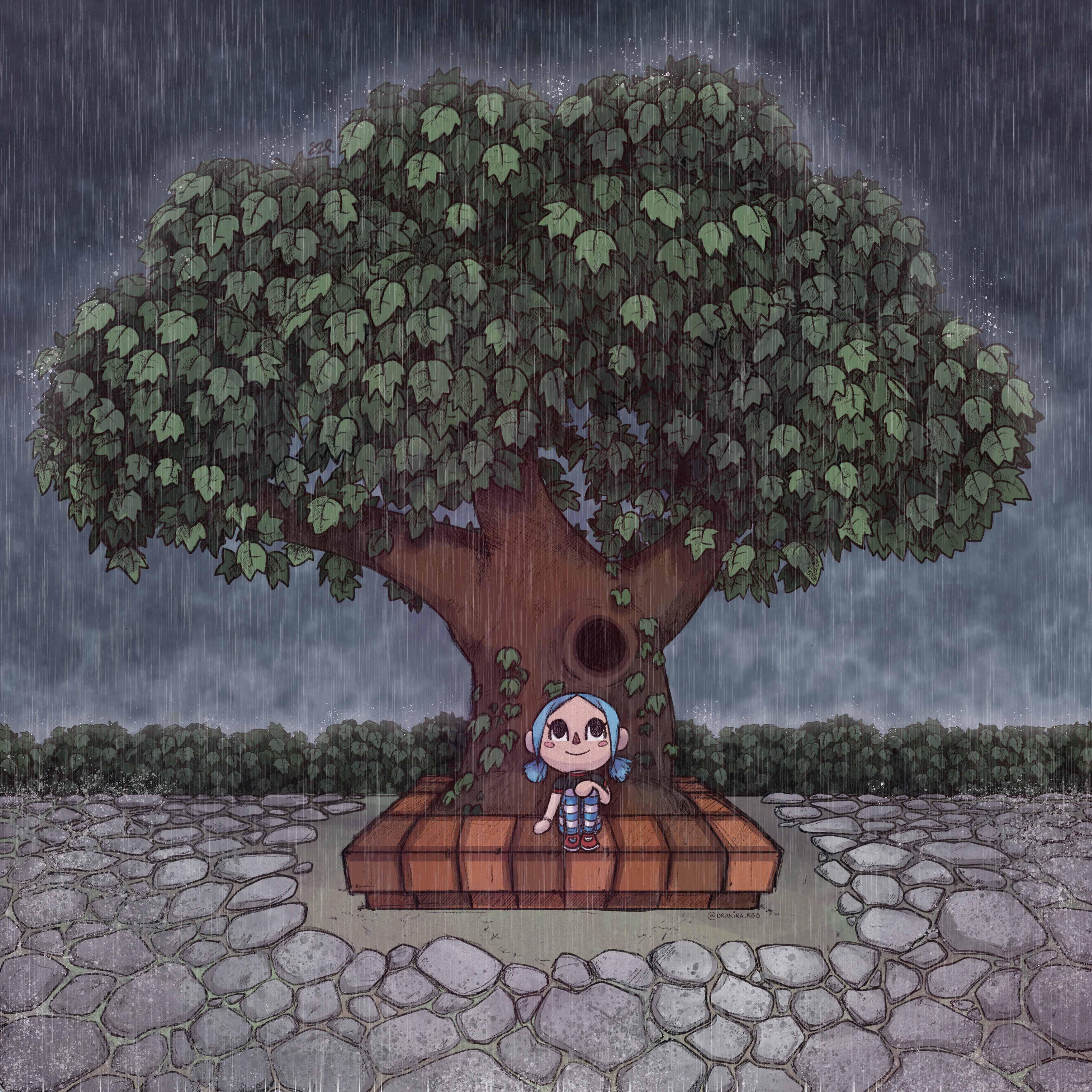 Finished the colour! This is actually what animal crossing feels like