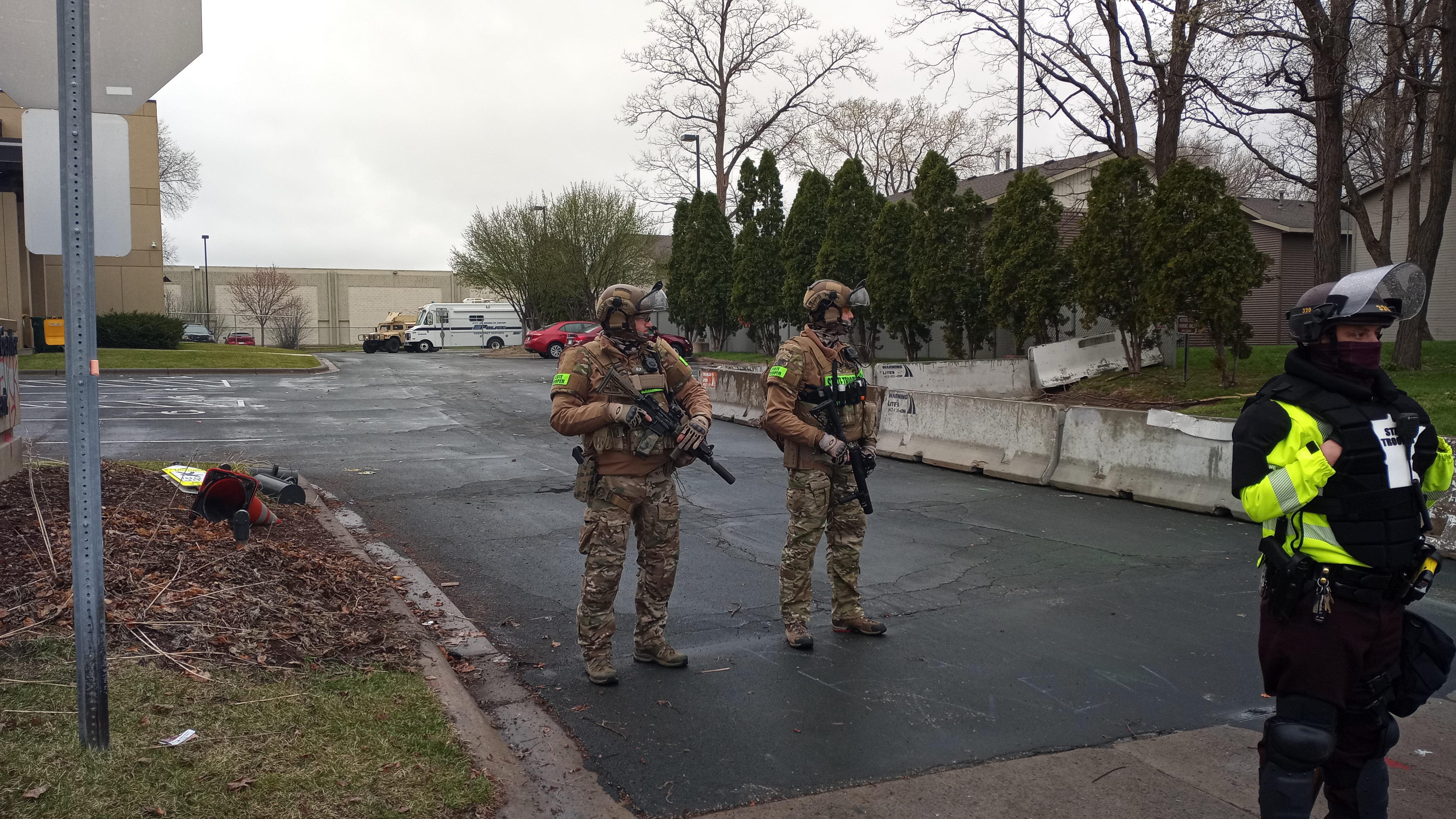 State Patrol officers in Brooklyn Center, MN last week. What would you