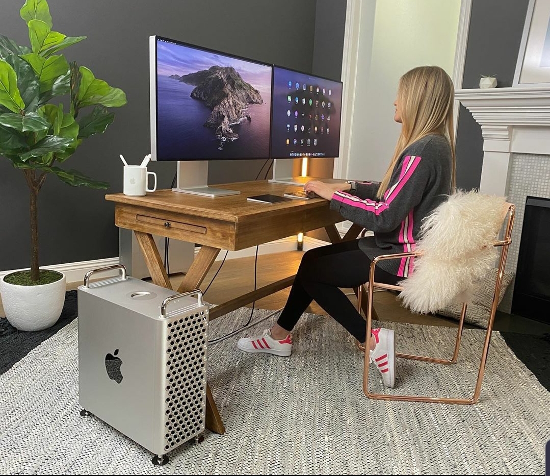 2020 mac setup goal from IJustine Mac Pro w/ dual Pro Display XDR