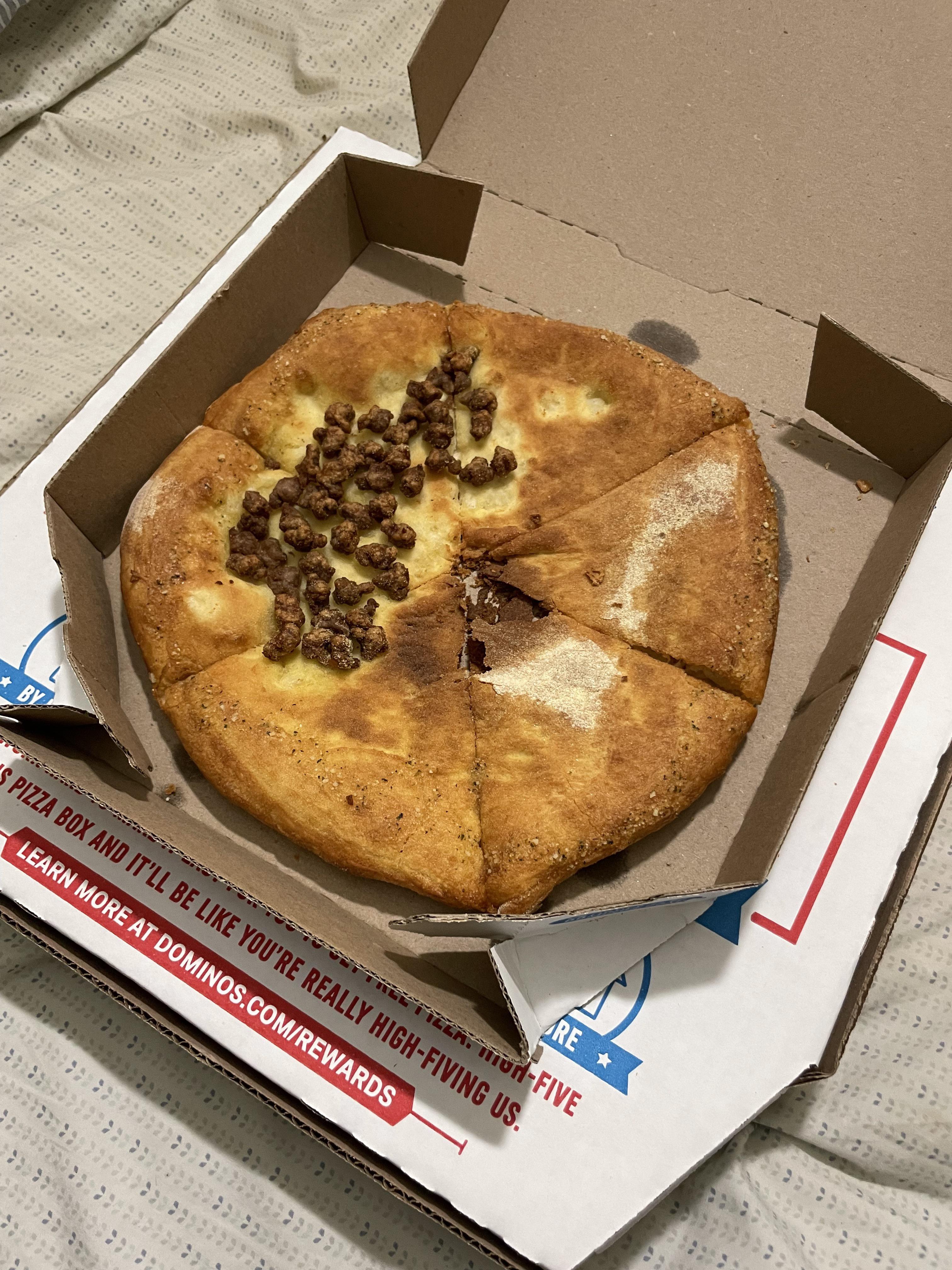 I ordered the iconic, legendary, None Pizza Left Beef r/shittyfoodporn