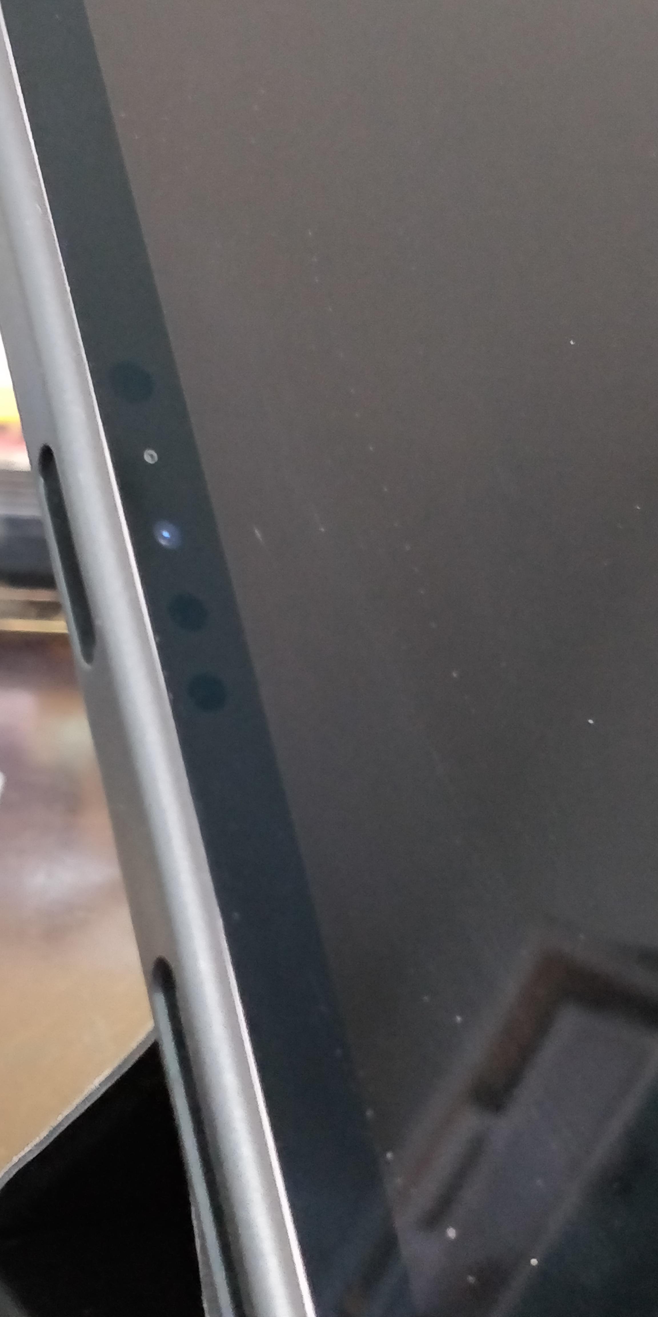 What are those 3 black circles under the screen at the top, in iPad Pro