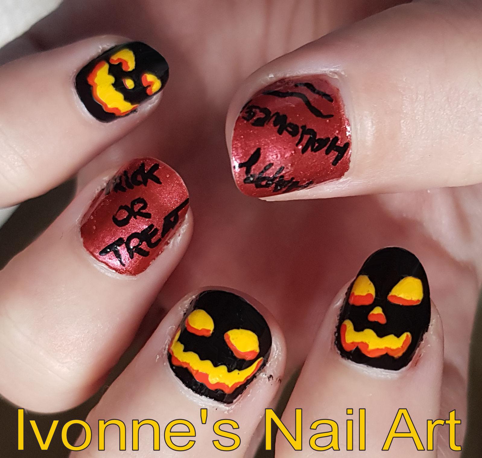 Halloween Jacko'lantern Nail Art r/Nails