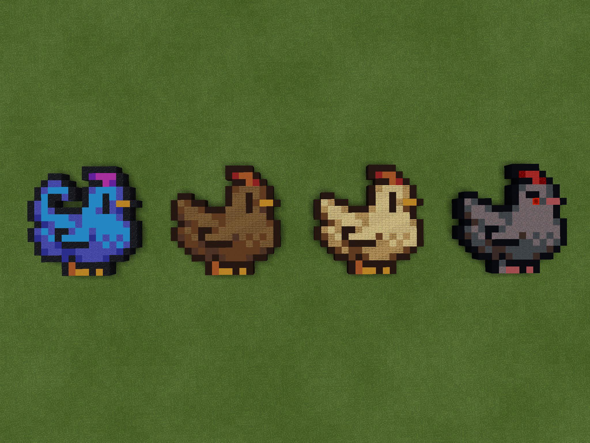 Made all the chickens in minecraft! r/StardewValley