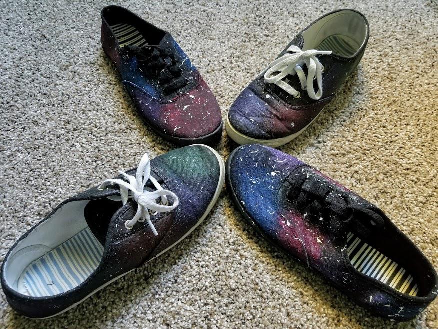 Untitled, me, acrylic paint on canvas shoes, 2018 r/Art