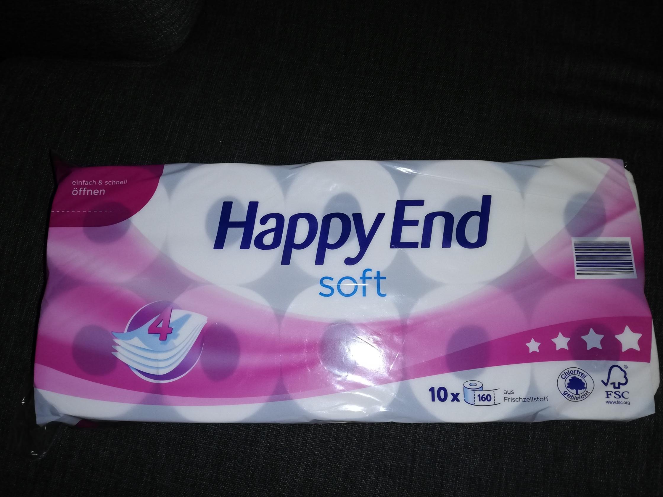 My local supermarket's generic toilet paper brand is called Happy End
